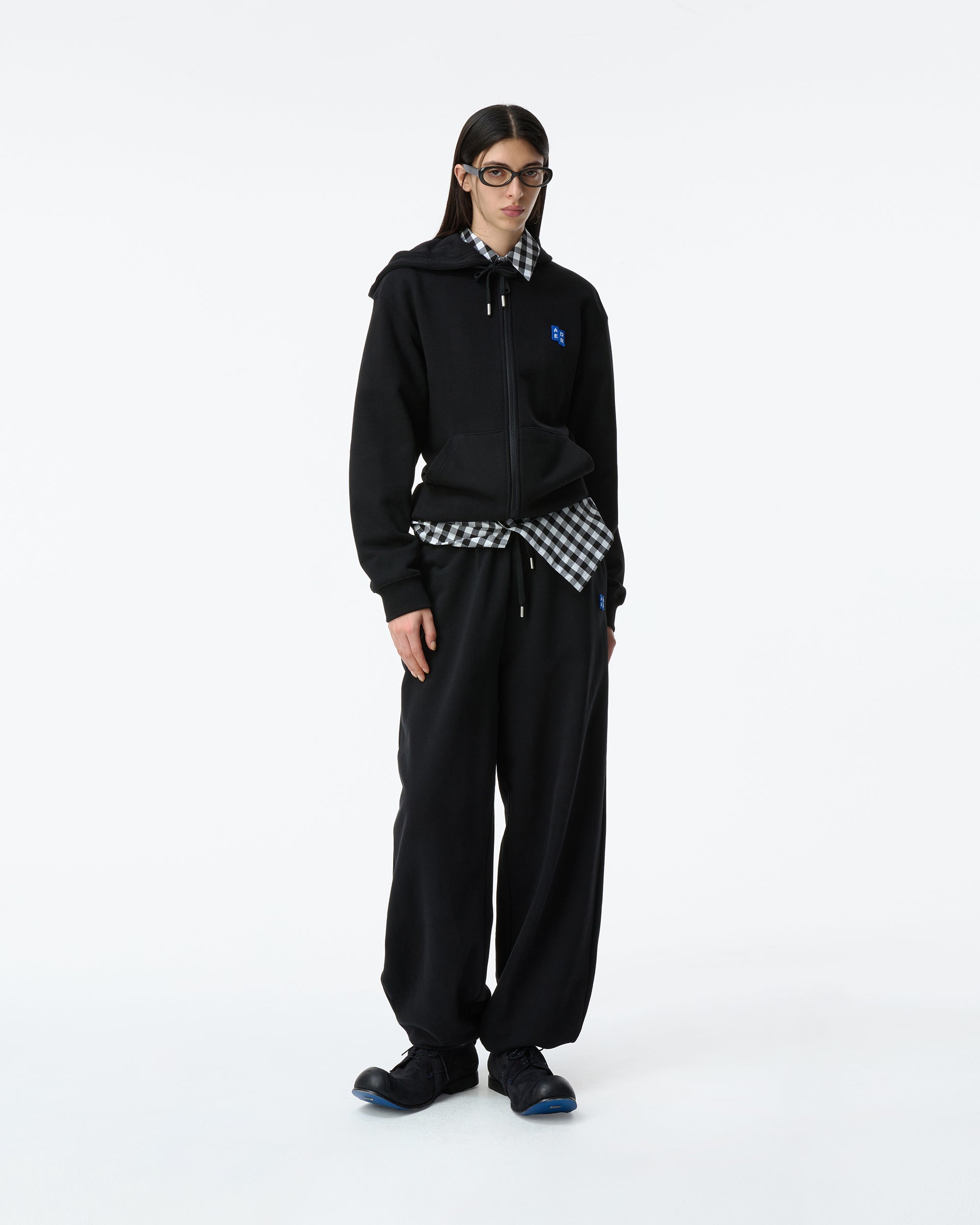 Ader Error - Sig；BL Tag 拉链连帽衫01（黑色）| TRAB K-Fashion A