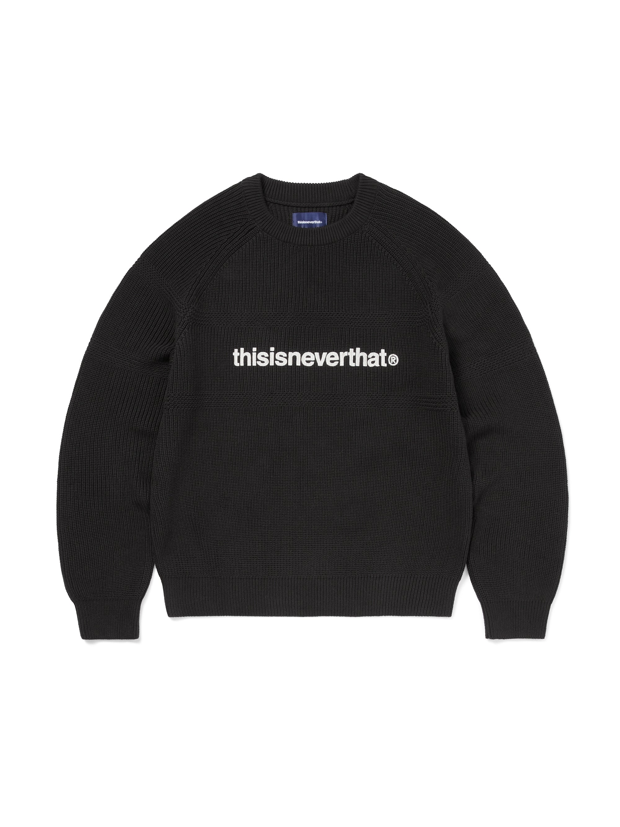 thisisneverthat - Tロゴ ニットセーター (ブラック) | TRAB K-Fashion