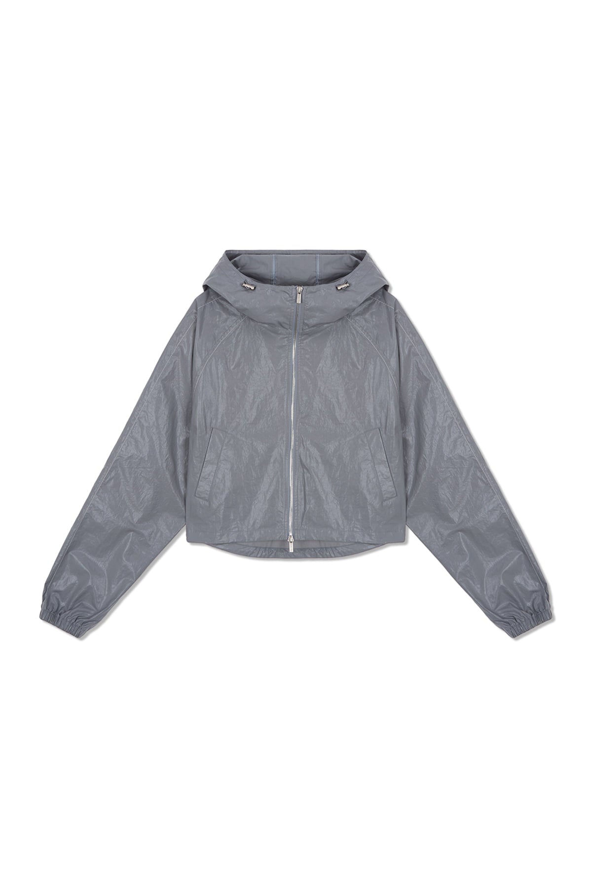Matin Kim - Matin Crop Hoody Coating Jumper (Dark Grey) | TRAB K-Fa