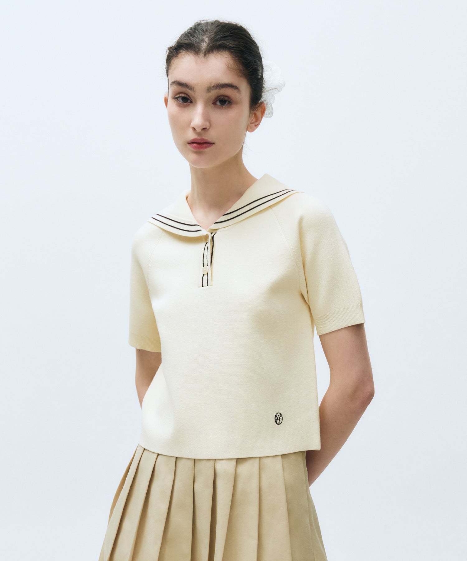 Marithe & Francois Girbaud - Marine Sailor Half Knit (Ivory) | TRAB 