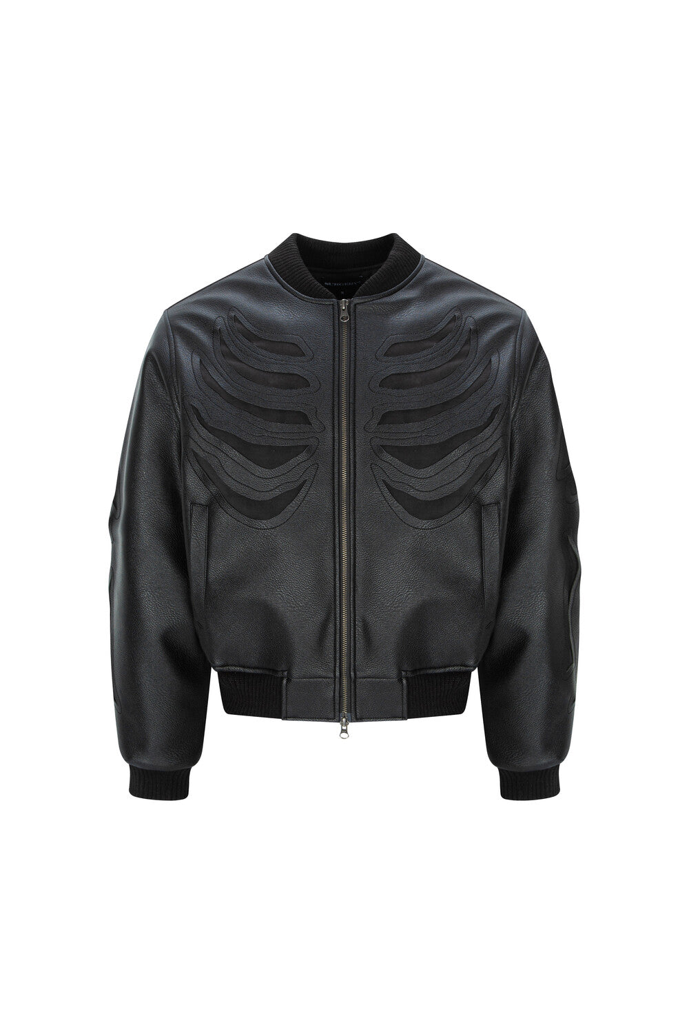 Surgery - Bone Cutting Varsity Jacket (All Black) | TRAB K-Fashion