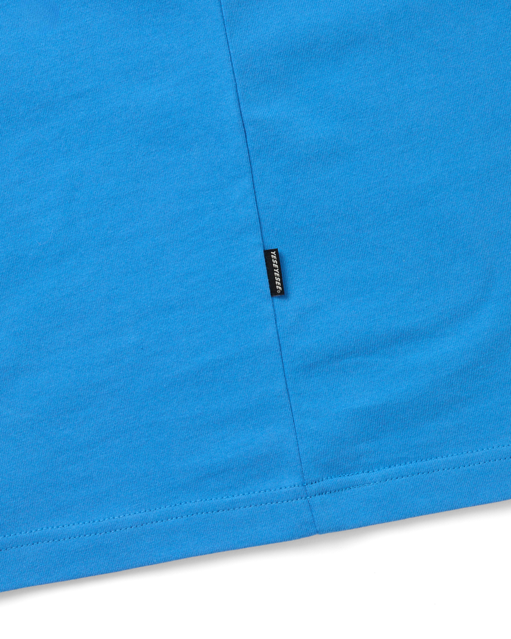 yeseyesee - Plaid C-Logo Tee (Sky Blue) product image 5 | TRAB K-Fashion Australia