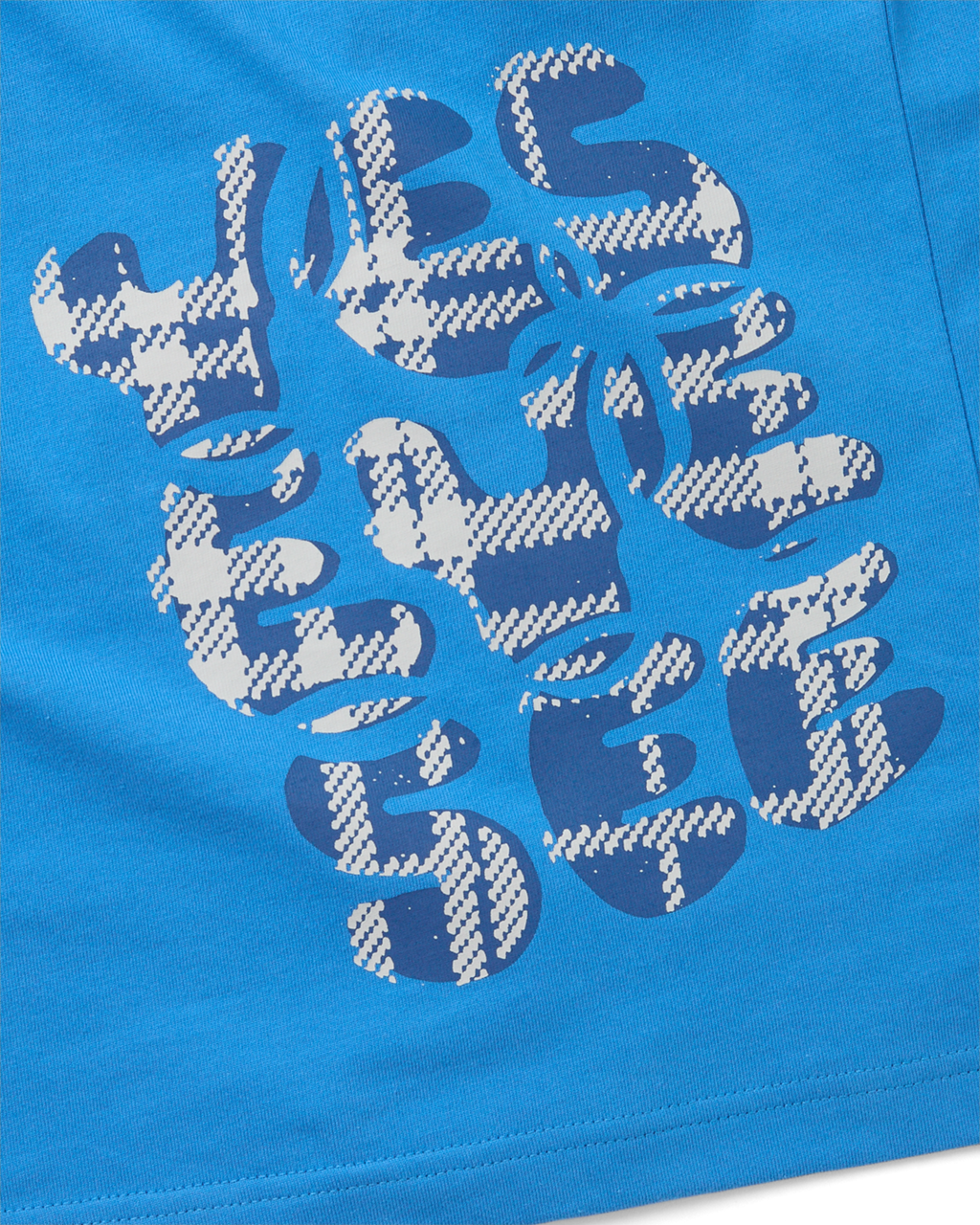 yeseyesee - Plaid C-Logo Tee (Sky Blue) product image 6 | TRAB K-Fashion Australia