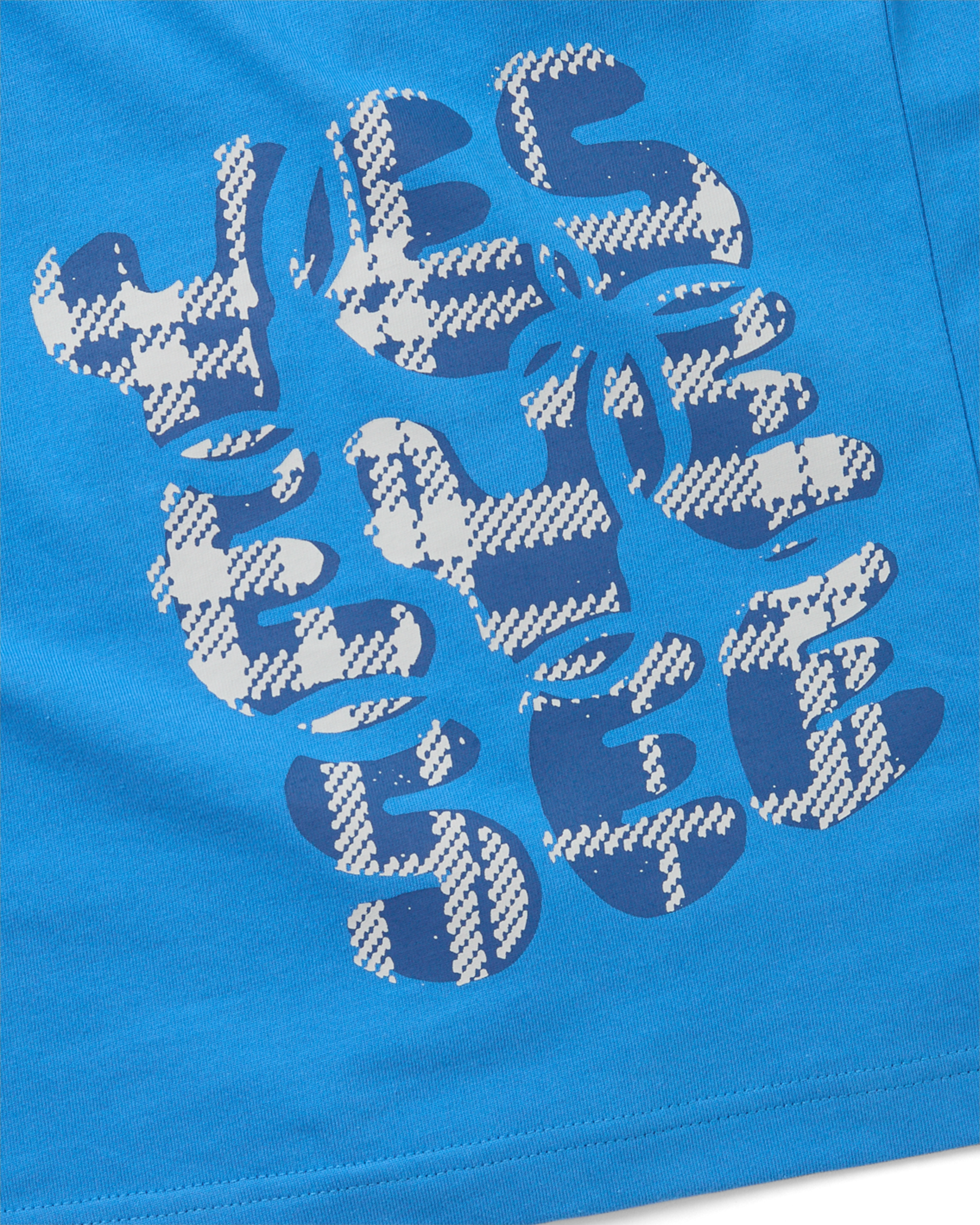 yeseyesee - Plaid C-Logo Tee (Sky Blue) product image 6 | TRAB K-Fashion Australia