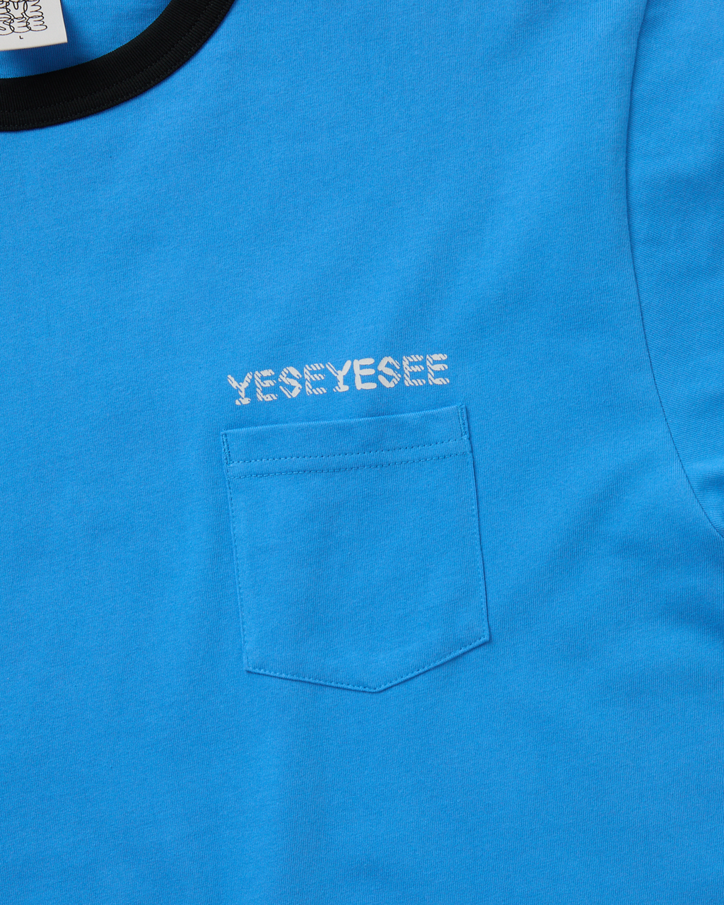 yeseyesee - Plaid C-Logo Tee (Sky Blue) product image 4 | TRAB K-Fashion Australia