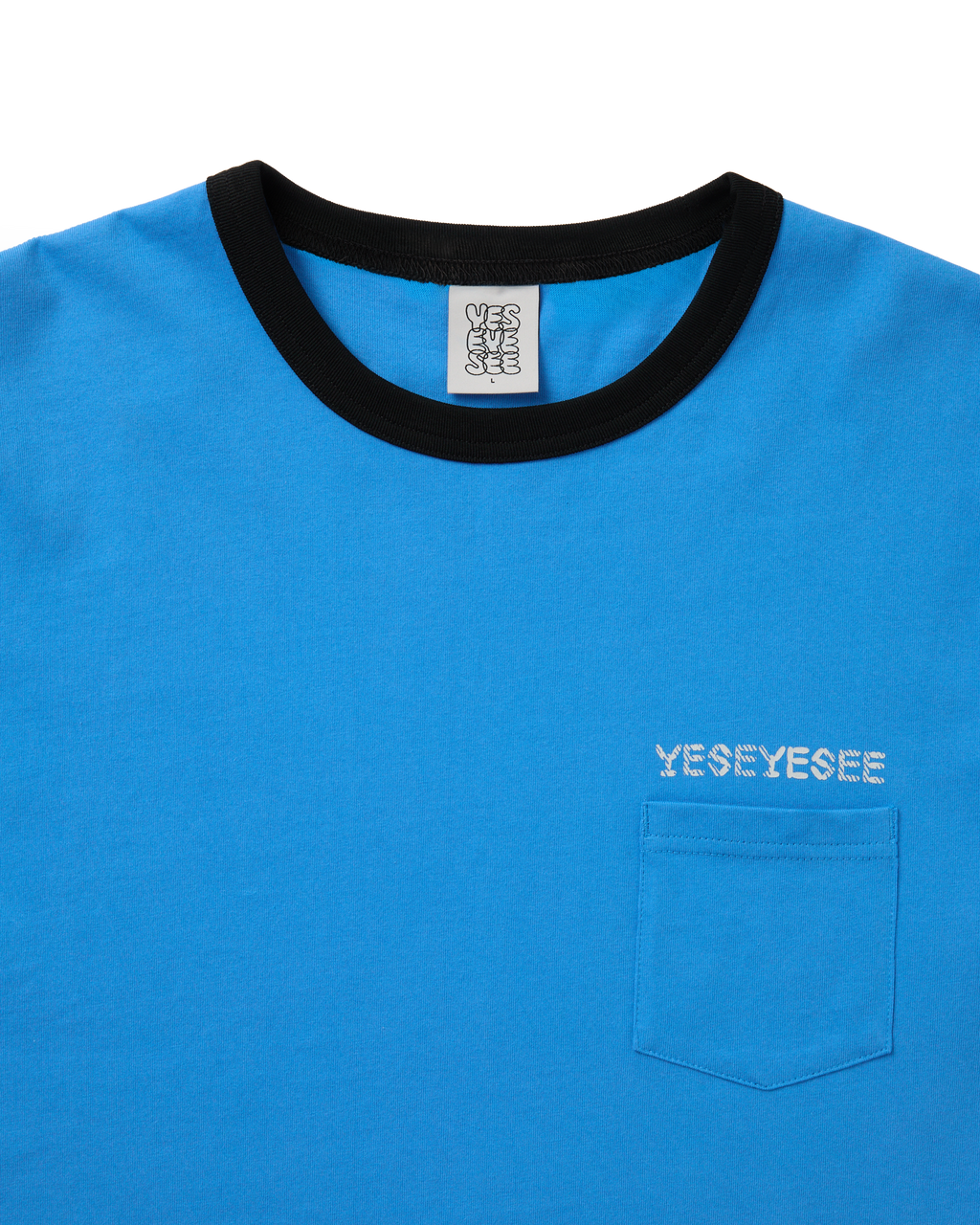 yeseyesee - Plaid C-Logo Tee (Sky Blue) product image 3 | TRAB K-Fashion Australia