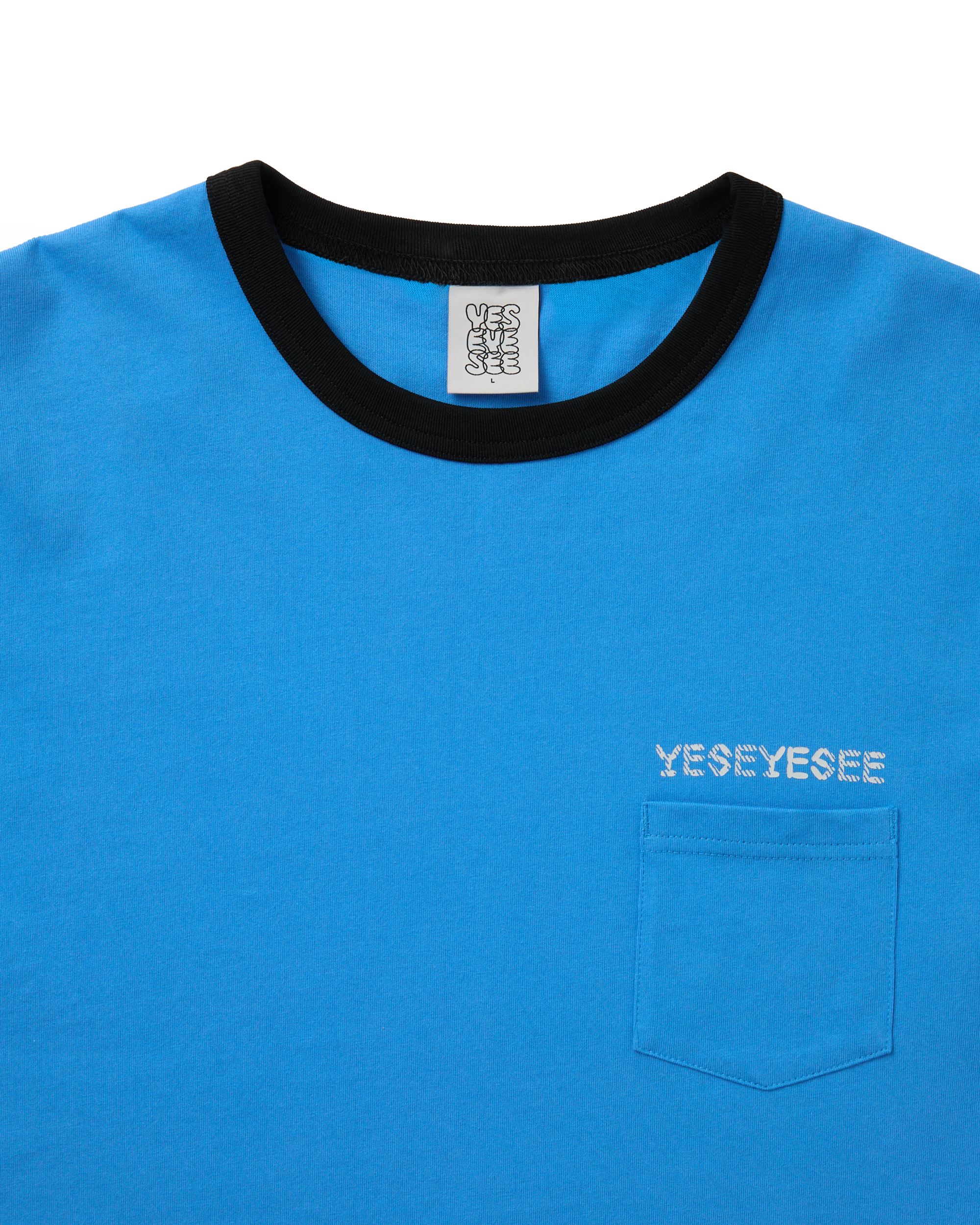 yeseyesee - Plaid C-Logo Tee (Sky Blue) product image 3 | TRAB K-Fashion Australia