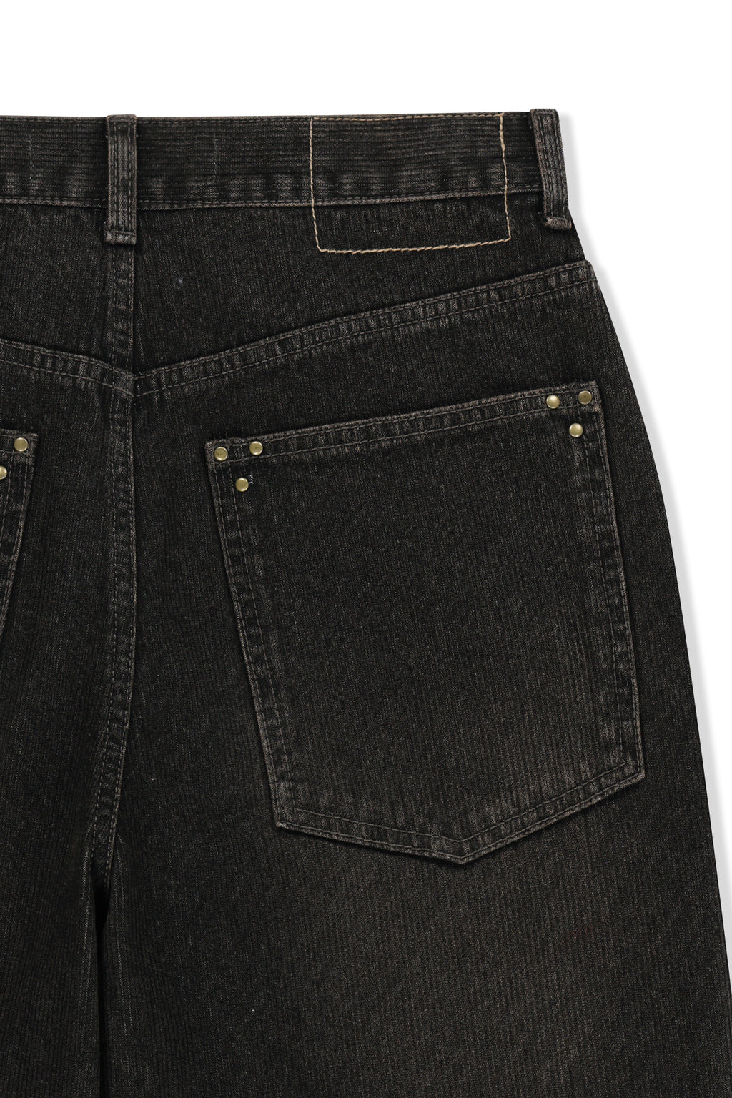 Matin Kim - Washed Rib Denim Pants (Dark Grey) product image 6 | TRAB K-Fashion Australia