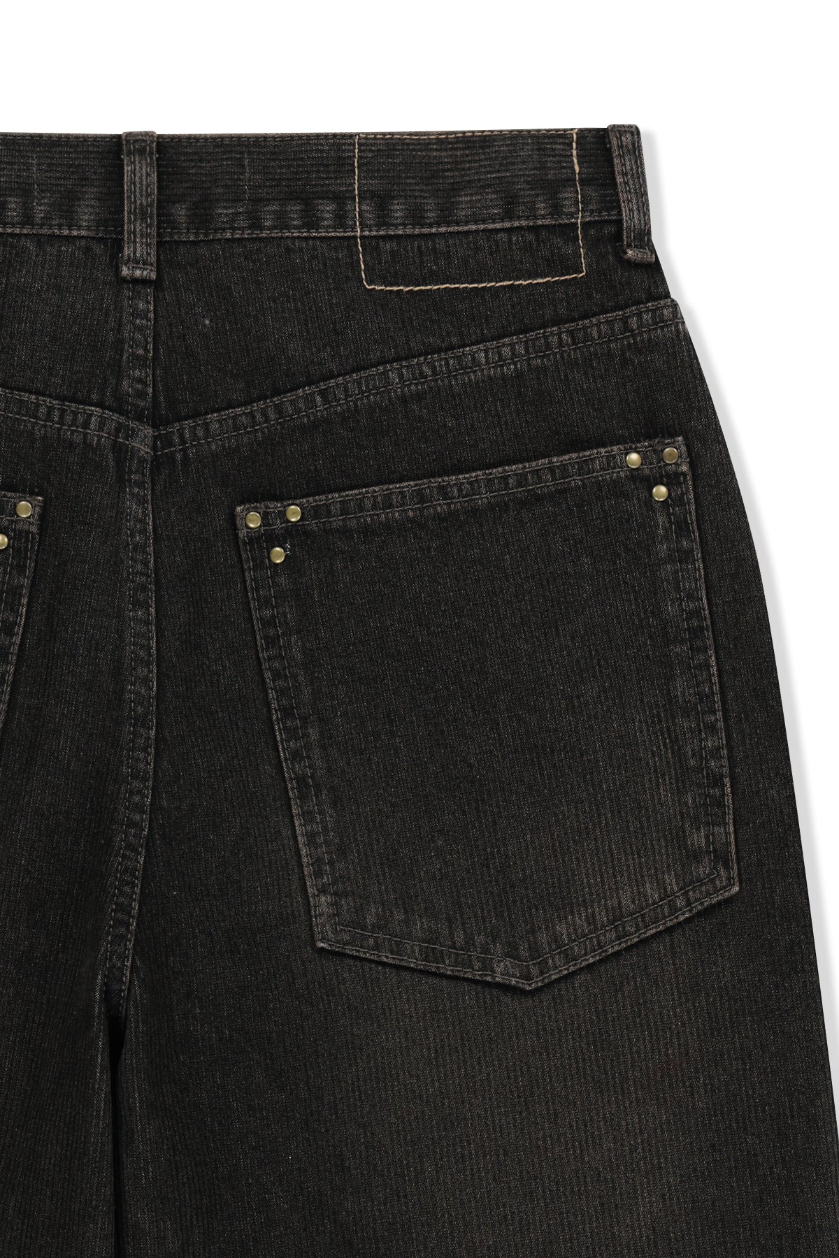 Matin Kim - Washed Rib Denim Pants (Dark Grey) product image 6 | TRAB K-Fashion Australia