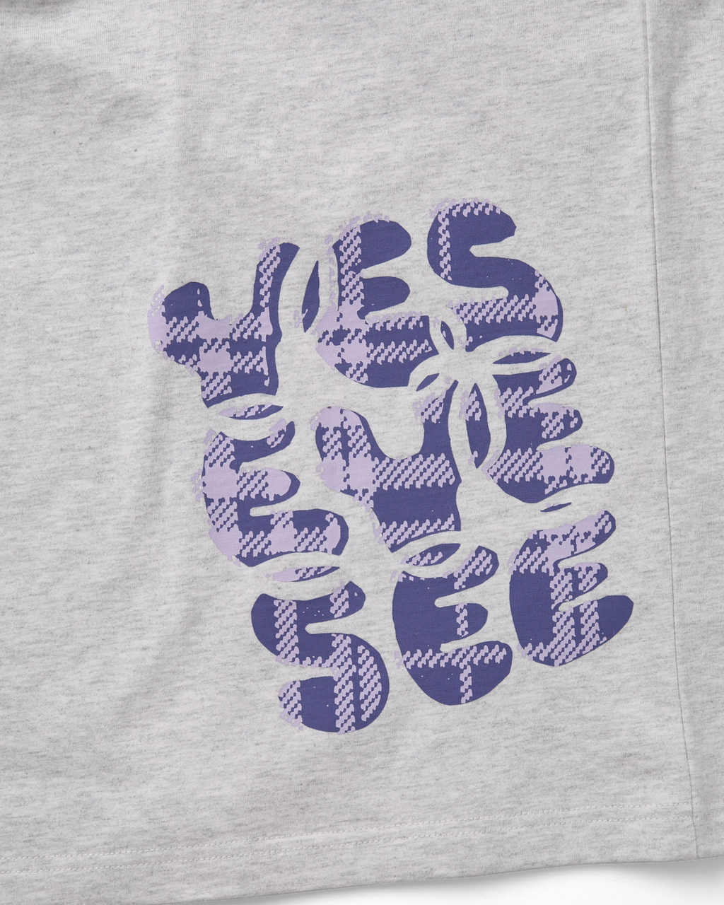 yeseyesee - Plaid C-Logo Tee (Light Grey) product image 6 | TRAB K-Fashion Australia