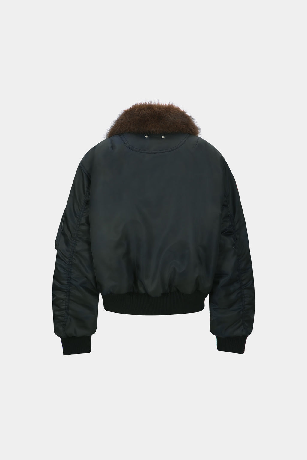 Andersson Bell - Fur Collar Leather Patch Ma-1 Bomber (Black) product image 18 | TRAB K-Fashion Australia