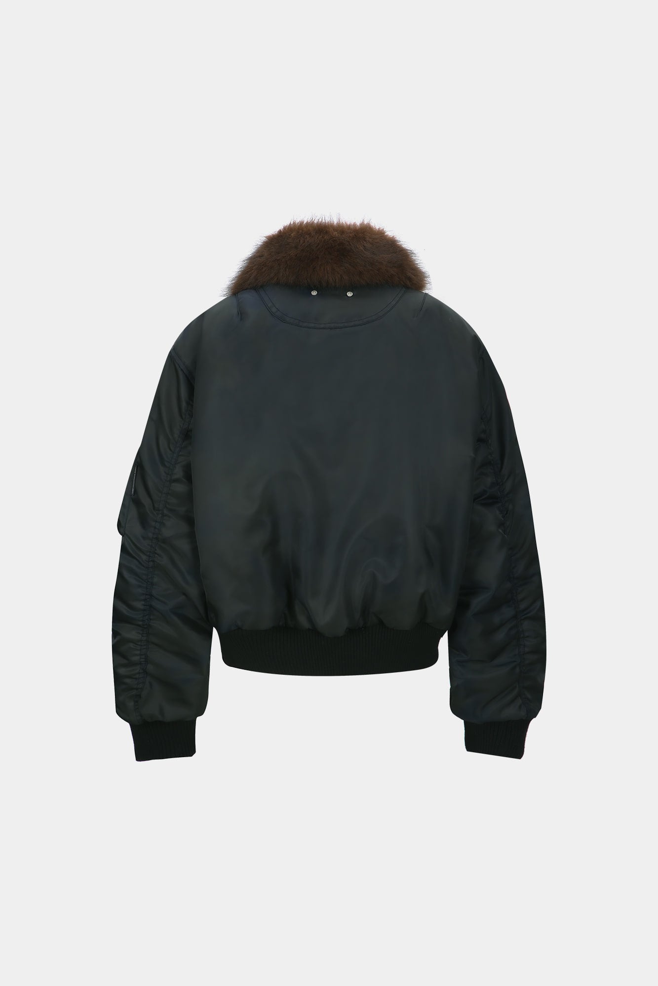 Andersson Bell - Fur Collar Leather Patch Ma-1 Bomber (Black) product image 18 | TRAB K-Fashion Australia