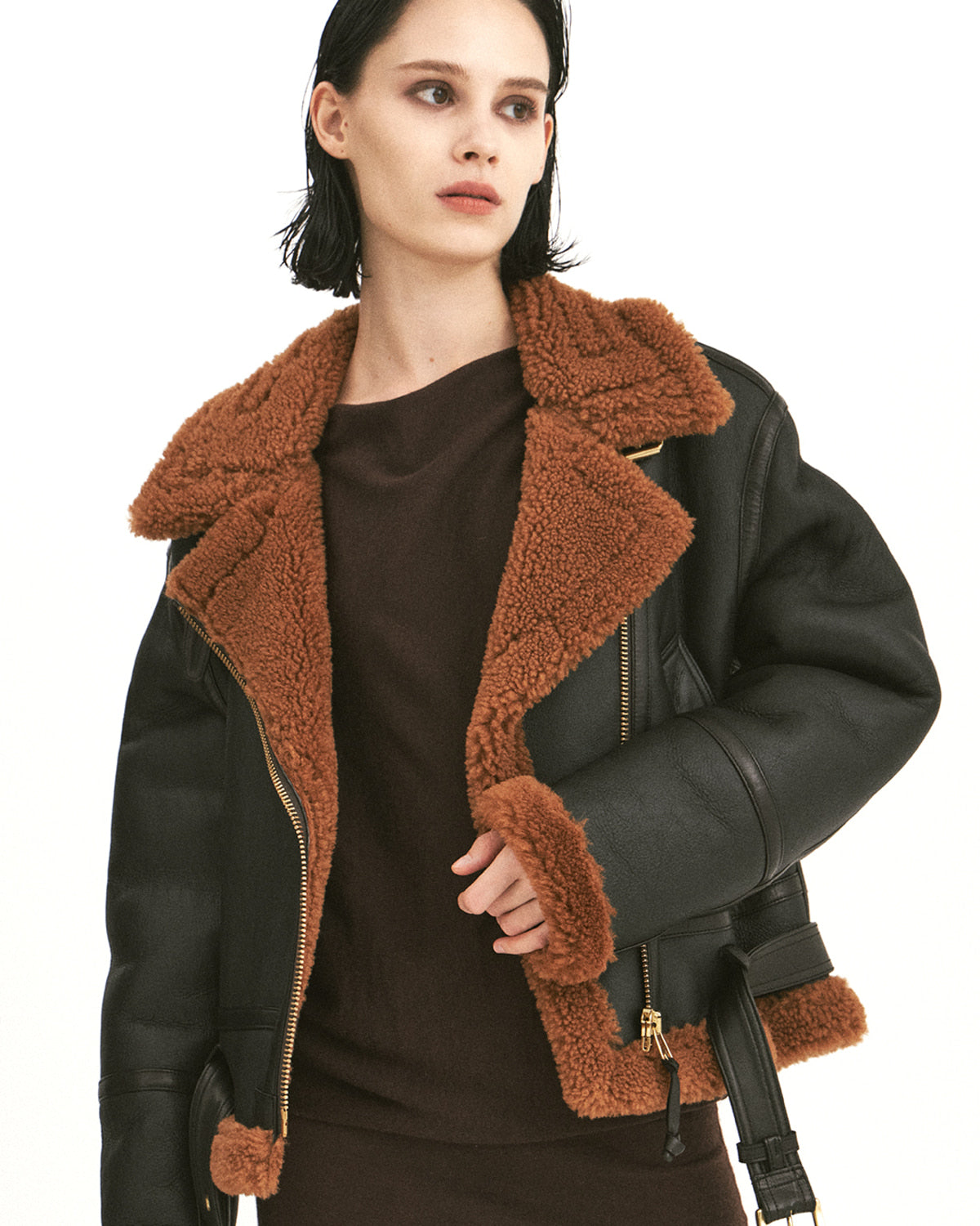 Eastlogue - Rider Mouton Jacket (D.brown) product image 3 | TRAB K-Fashion Australia