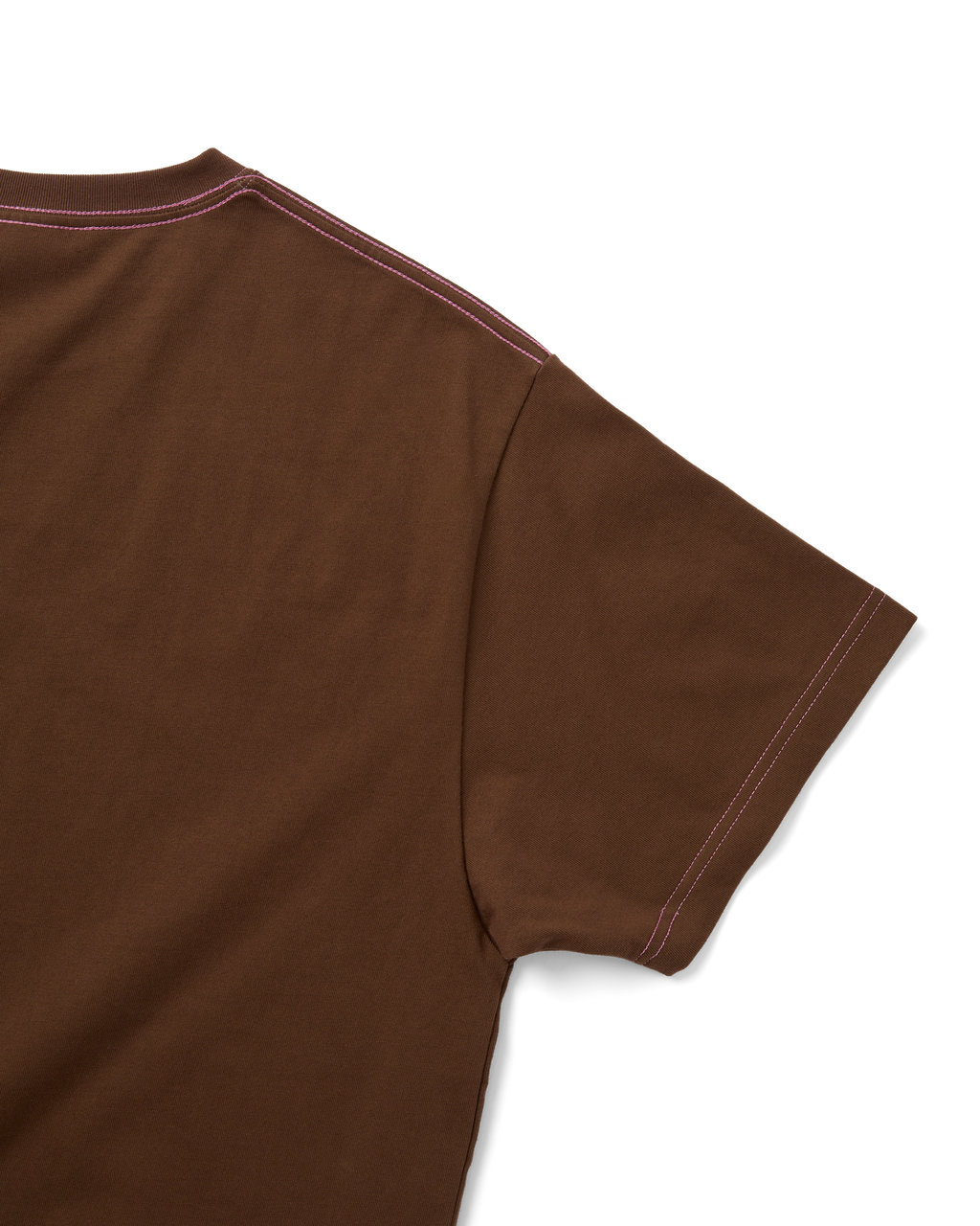 yeseyesee - Contrast Stitch Chain Logo Tee (Brown) product image 5 | TRAB K-Fashion Australia
