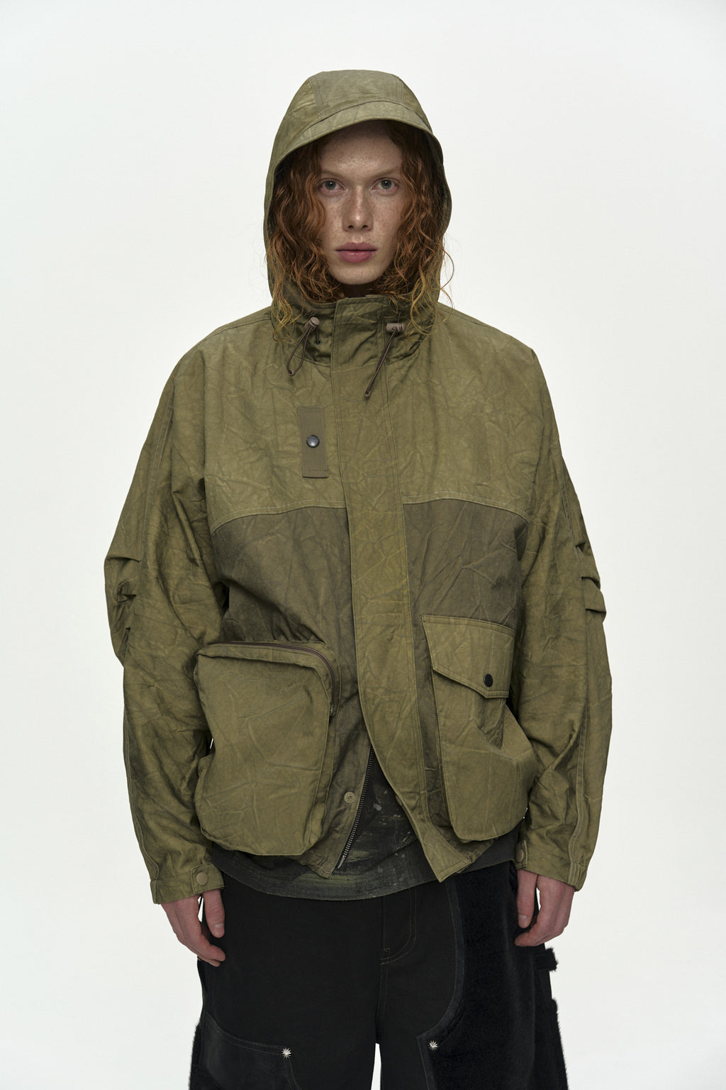 Andersson Bell - Unisex Tie-Dyed Beach Shell Jacket (Beige) product image 6 | TRAB K-Fashion Australia