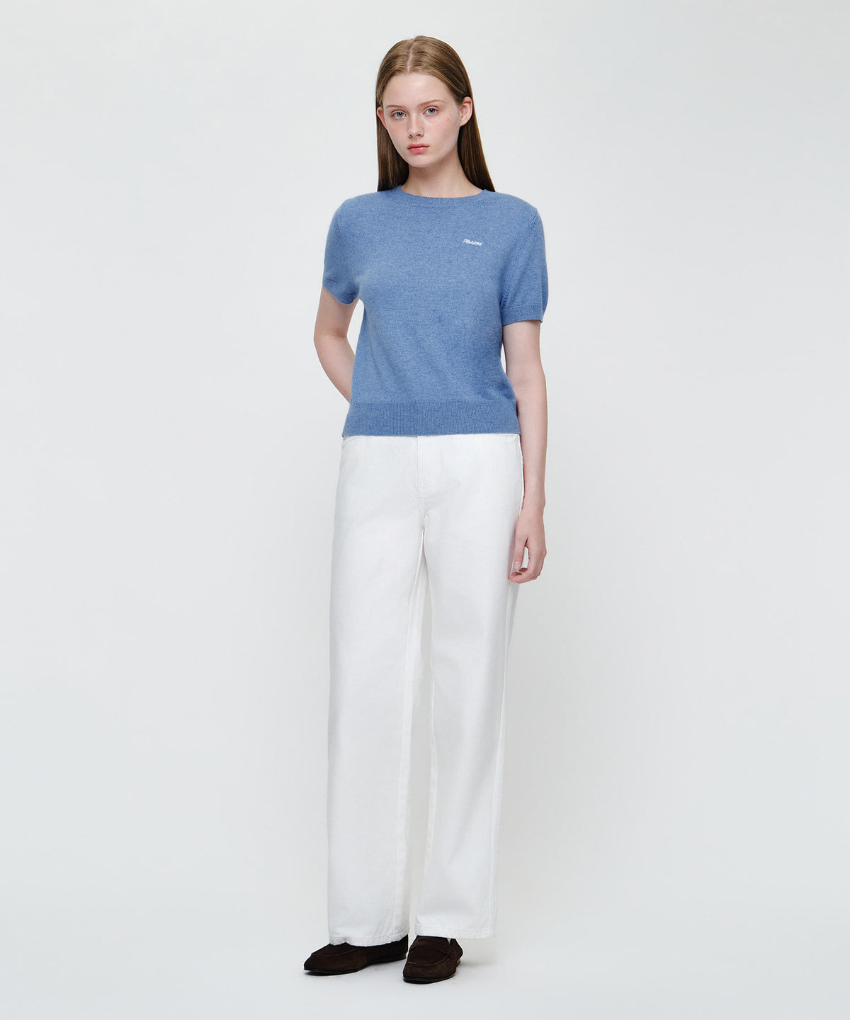 Marithe & Francois Girbaud - Small Classic Logo Round Neck Cardigan Set Up (Blue) product image 6 | TRAB K-Fashion Australia