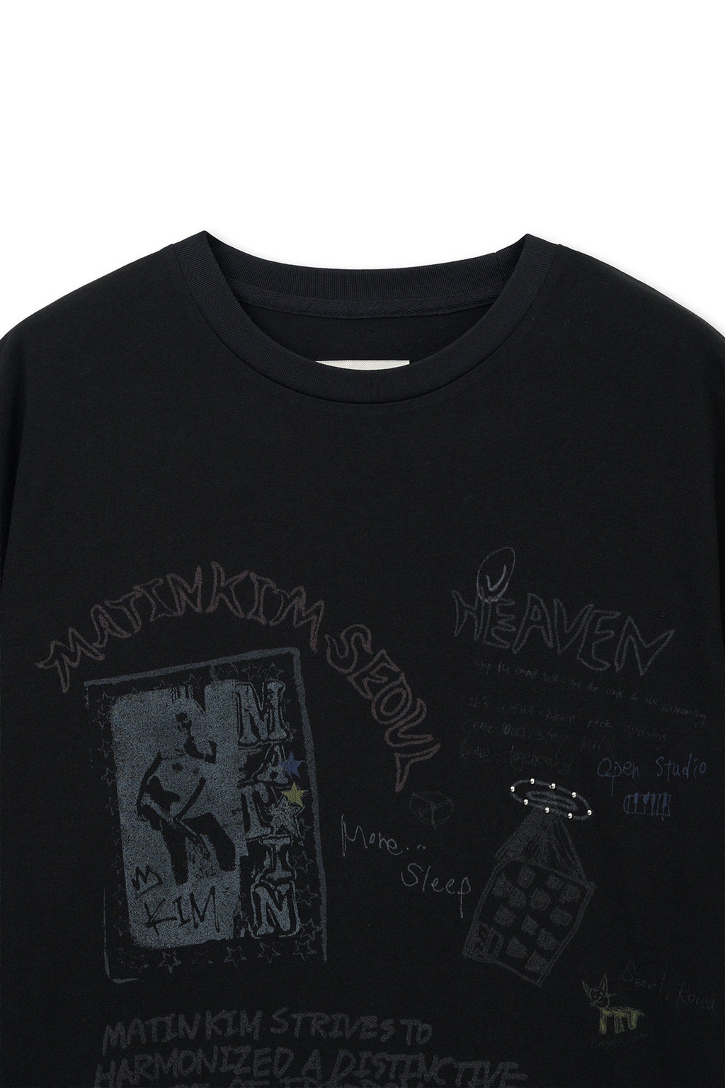 Matin Kim - Graffiti Artwork Top (Black) product image 3 | TRAB K-Fashion Australia