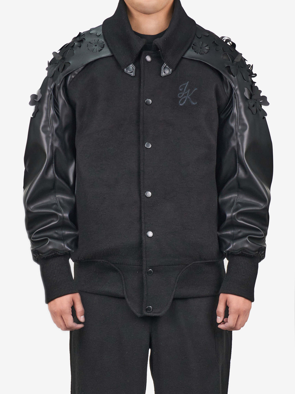Juntae Kim - Laser-Cut Flower Varsity Jacket (OC1) product image 1 | TRAB K-Fashion Australia