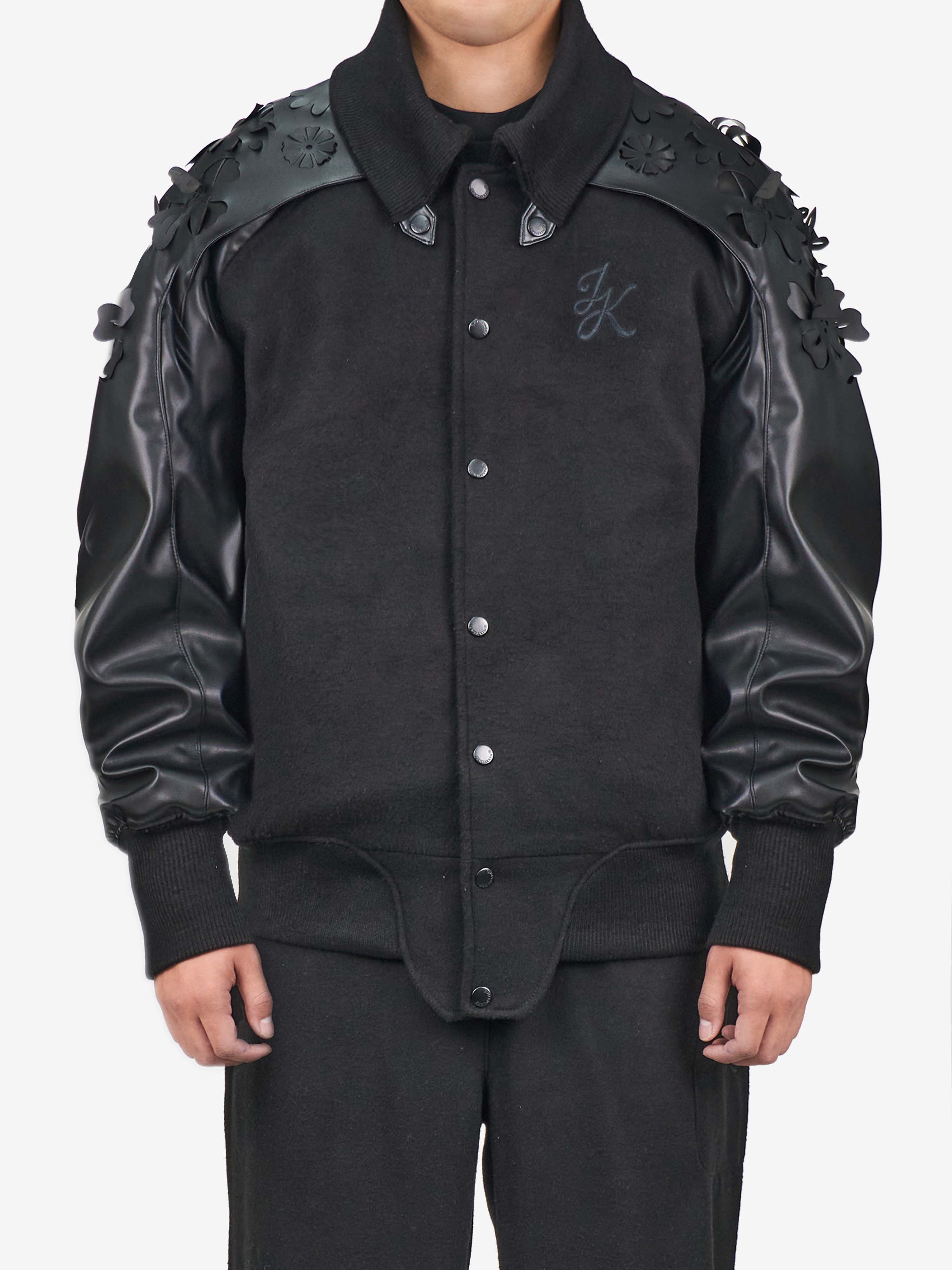 Juntae Kim - Laser-Cut Flower Varsity Jacket (OC1) product image 1 | TRAB K-Fashion Australia