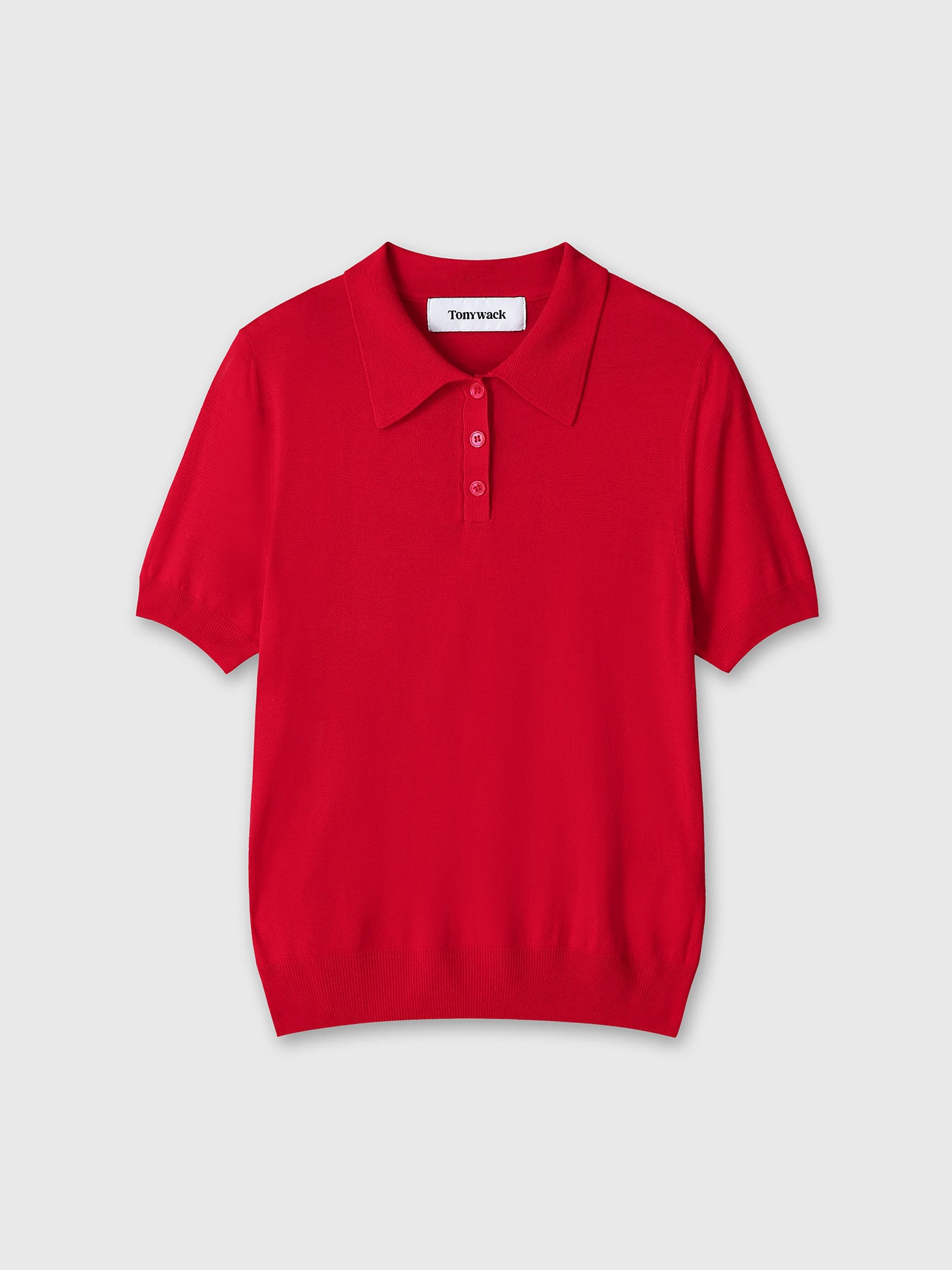 Tonywack - Silk Cotton Polo Shirt (Red) product image 8 | TRAB K-Fashion Australia