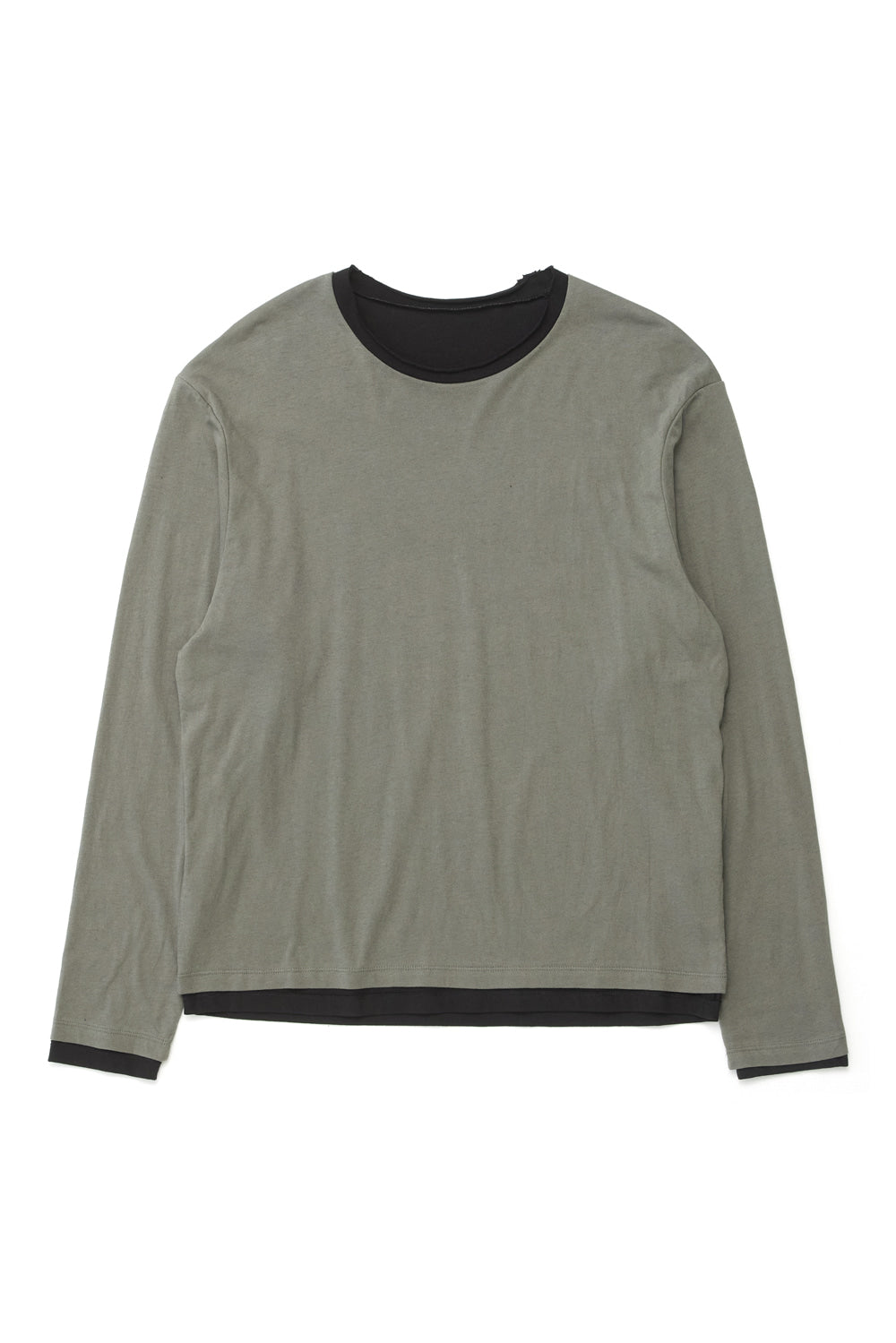 Hatchingroom - Two Face Ringer Tee (Olive/Black) product image 1 | TRAB K-Fashion Australia