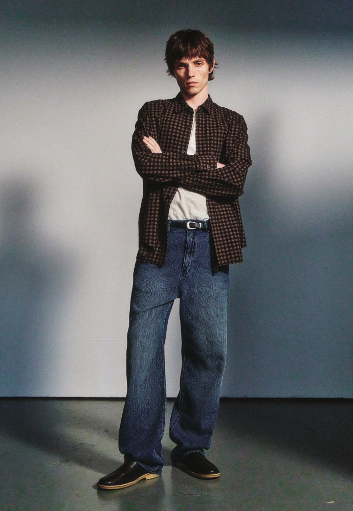 Art if acts - Gingham Check Oxford Shirt (Vintage Wood) product image 5 | TRAB K-Fashion Australia