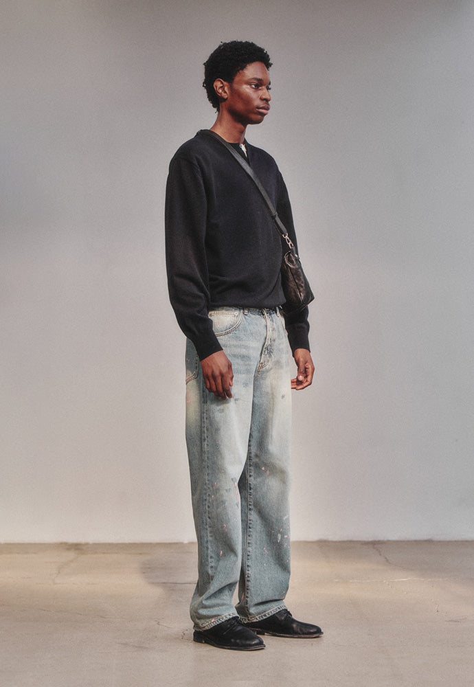 Art if acts - Painted Regular 5P Denim Pants (Used Light Blue) product image 4 | TRAB K-Fashion Australia