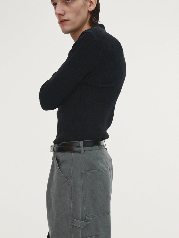 Tonywack - Washed Cotton Wide-Leg Work Pants (Rhino) product image 4 | TRAB K-Fashion Australia