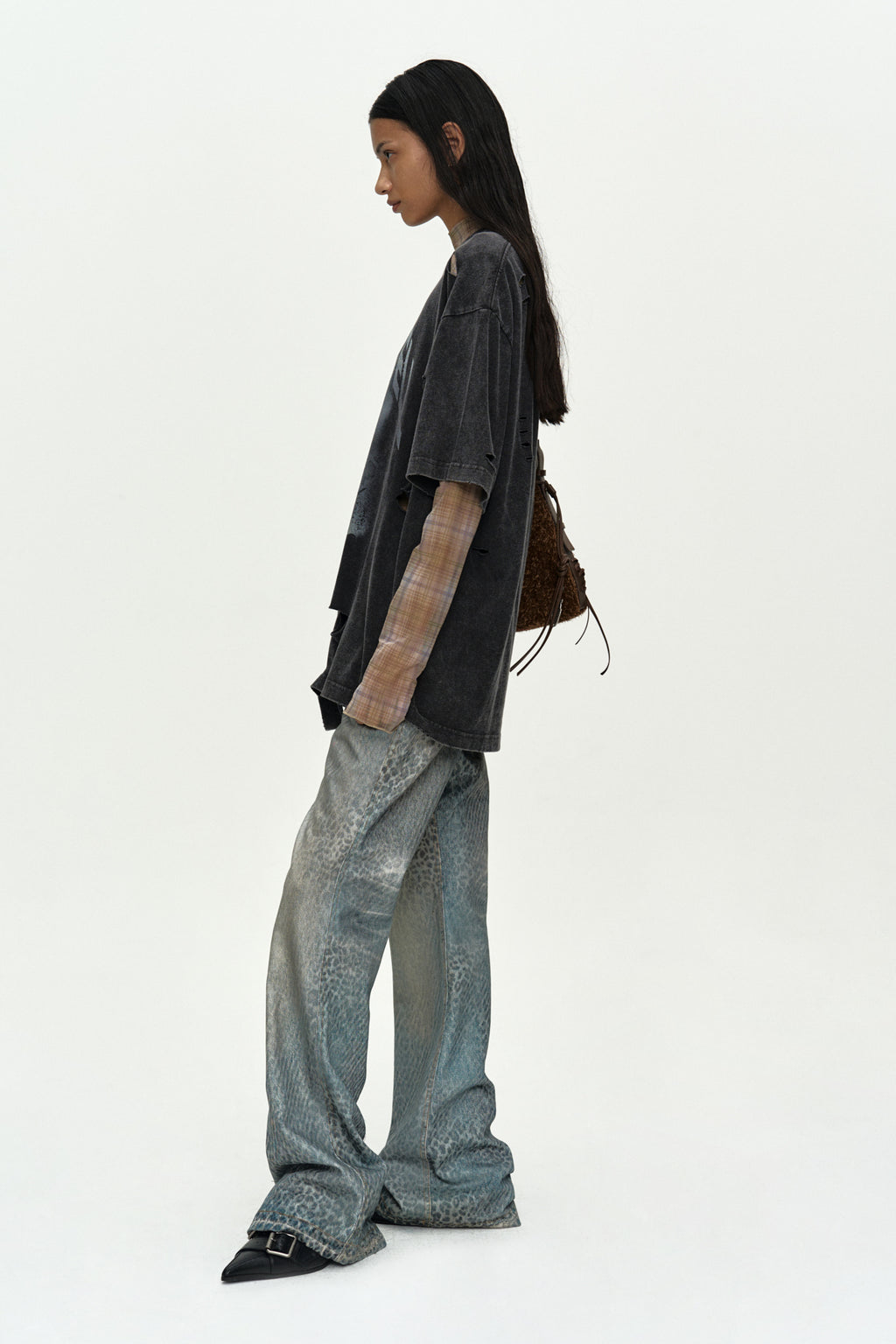 Andersson Bell - Layered Live Printed T-Shirt (Charcoal) product image 8 | TRAB K-Fashion Australia