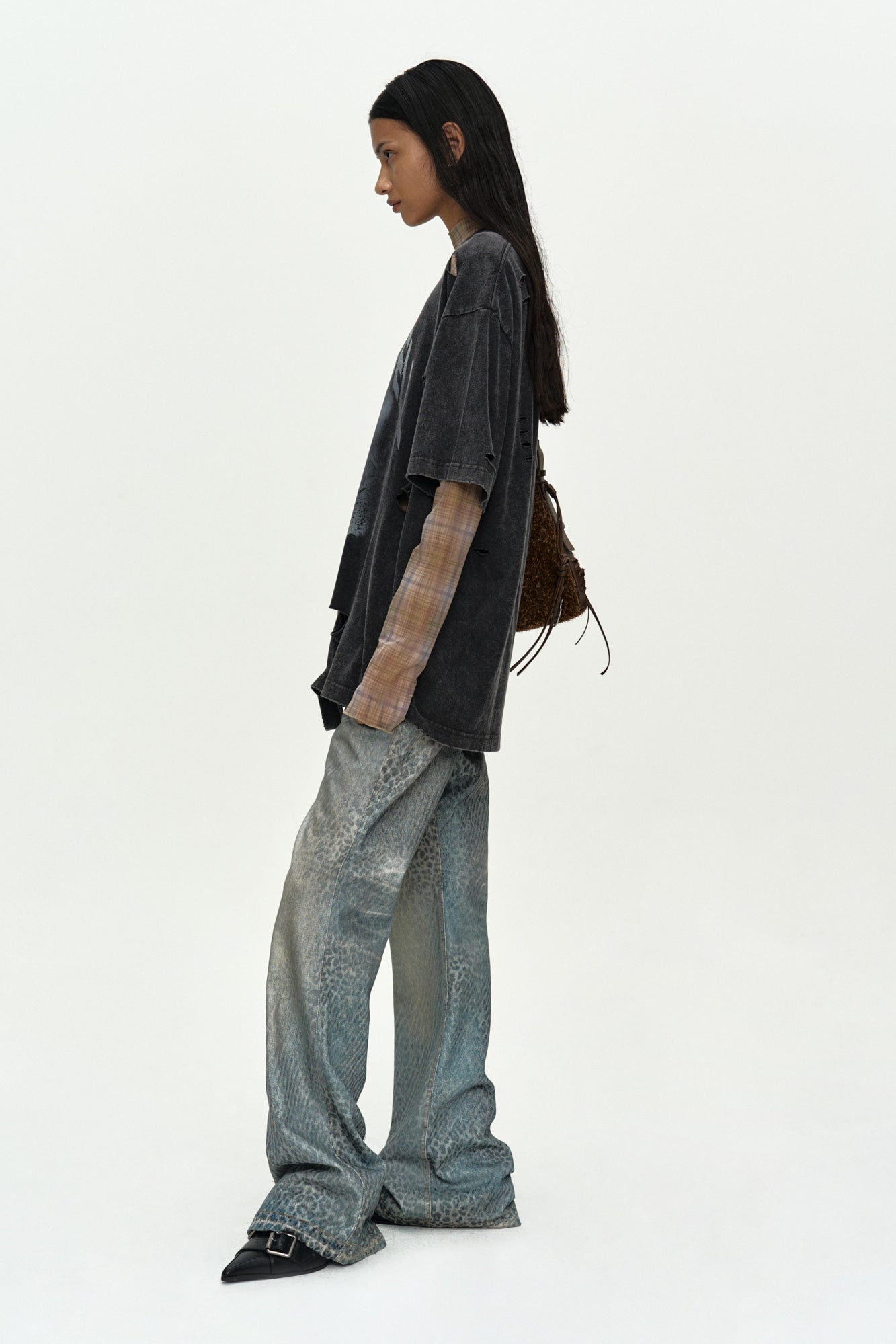 Andersson Bell - Layered Live Printed T-Shirt (Charcoal) product image 8 | TRAB K-Fashion Australia