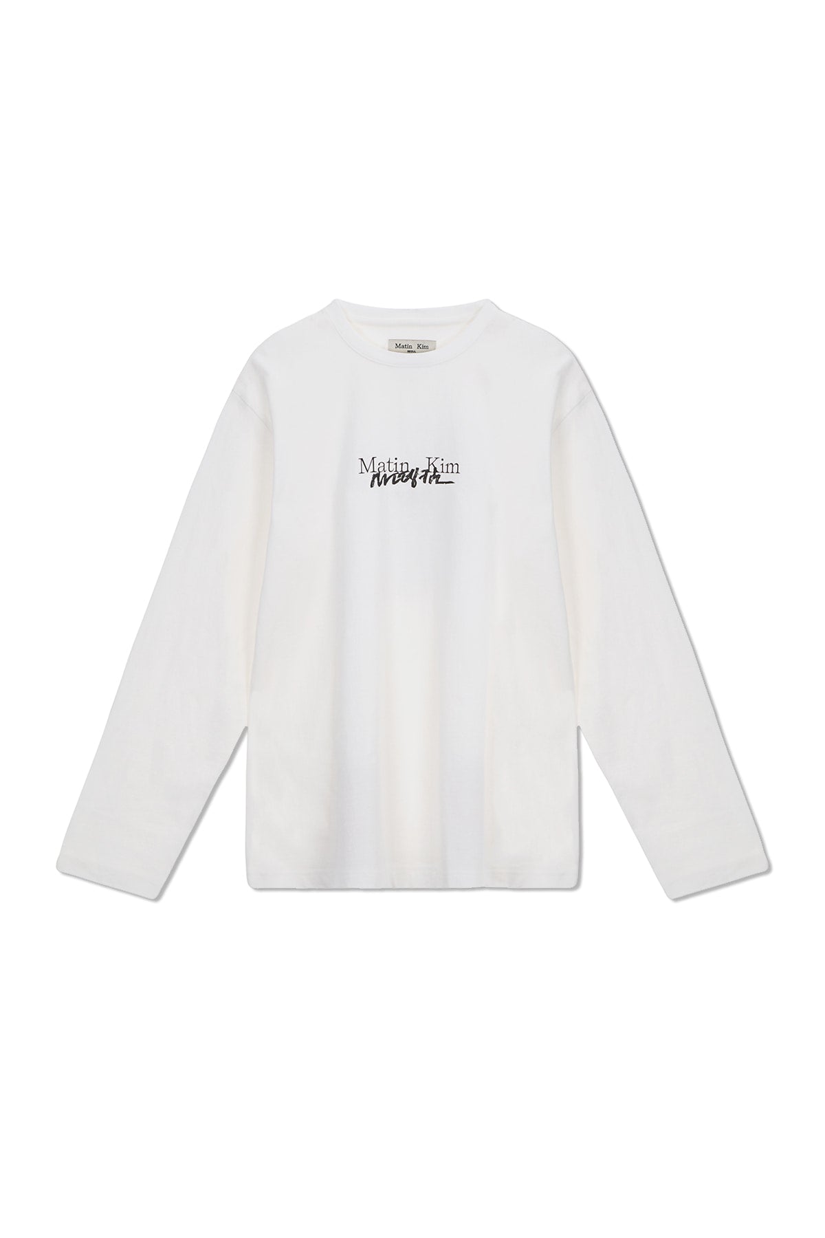 Matin Kim - Hangeul Logo Archive Long Sleeve (White) product image 1 | TRAB K-Fashion Australia