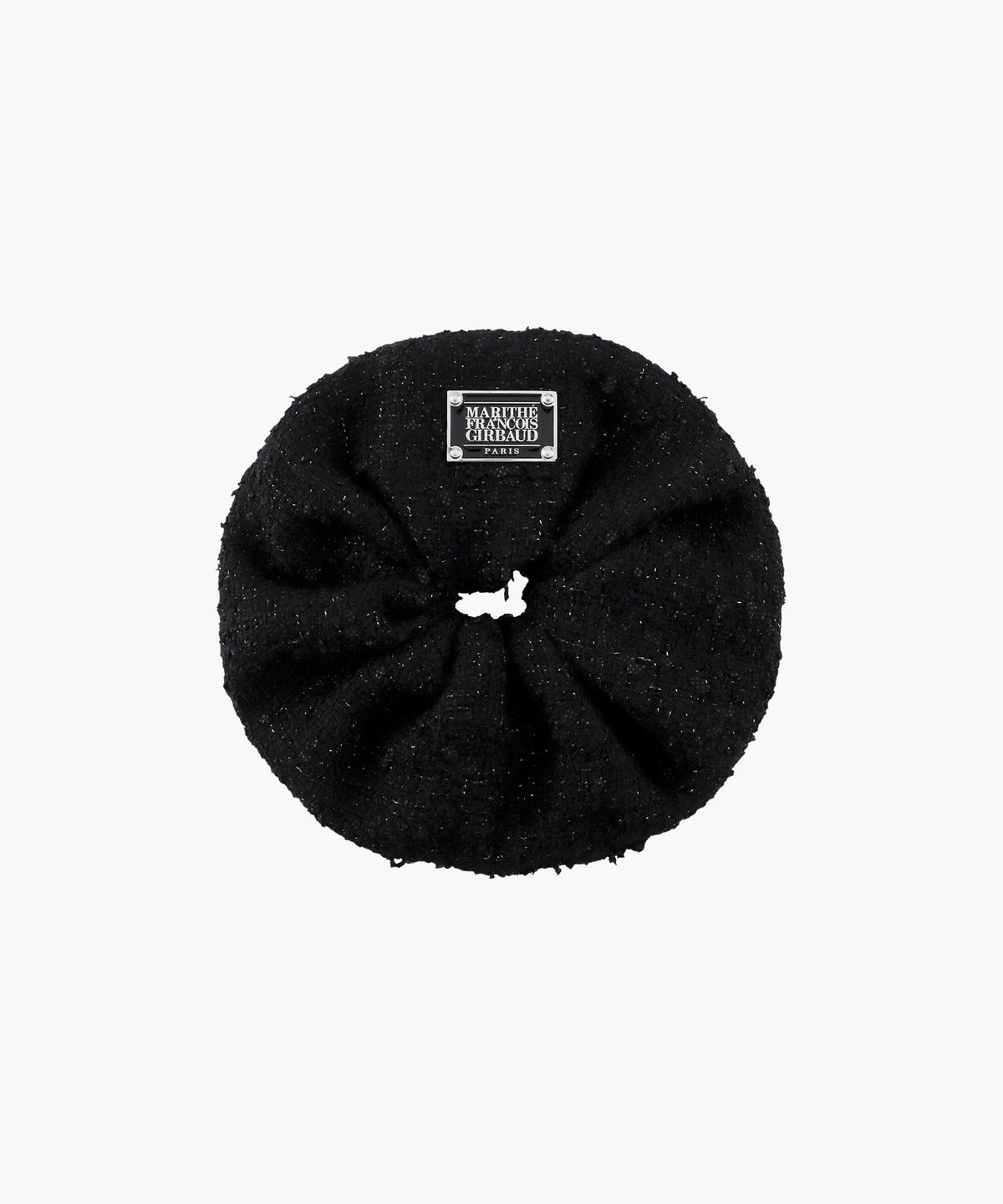 Marithe & Francois Girbaud - Classic Logo Tweed Big Scrunchie (Black) product image 6 | TRAB K-Fashion Australia