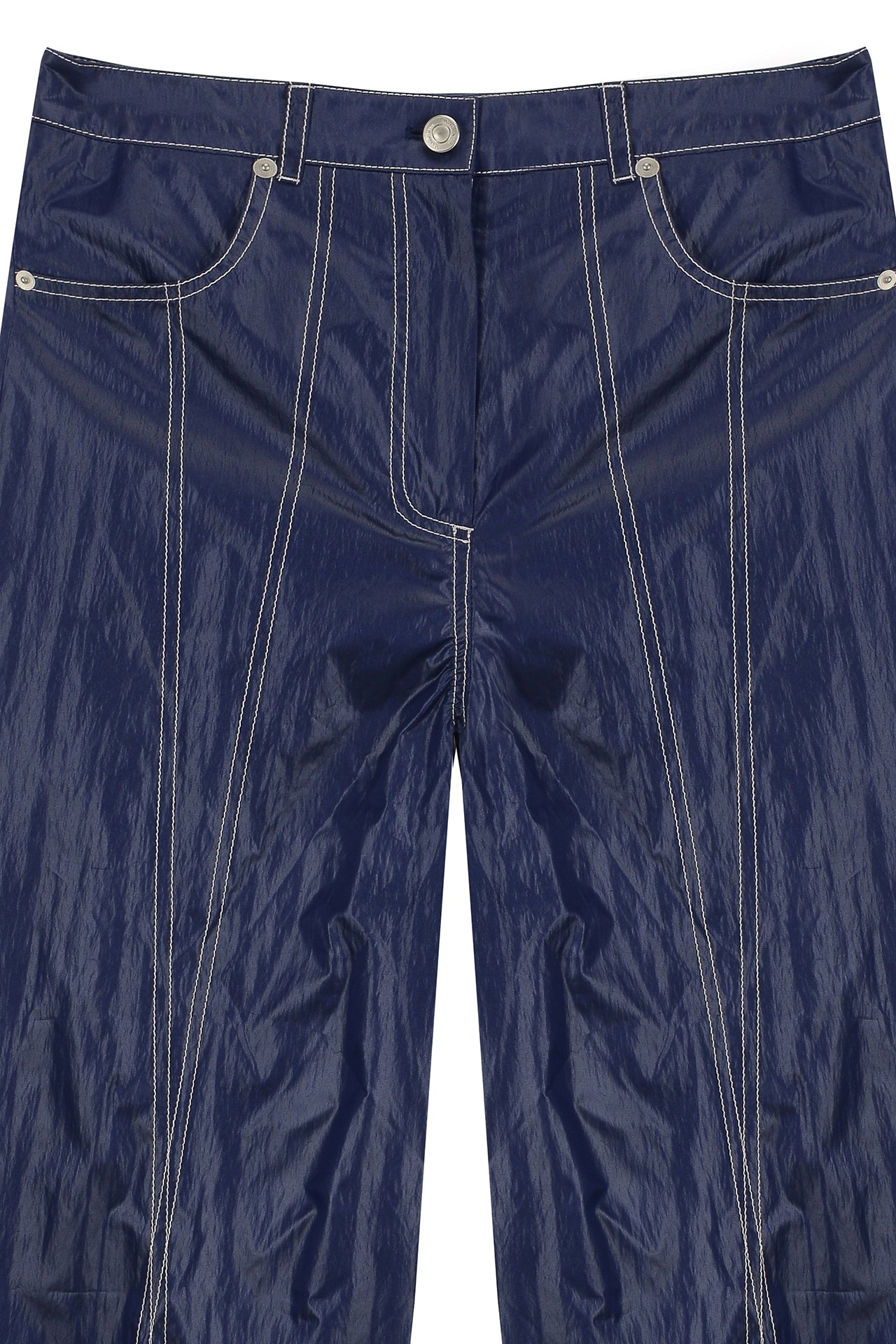Matin Kim - Stitch Detailed Trucker Pants (Blue) product image 3 | TRAB K-Fashion Australia