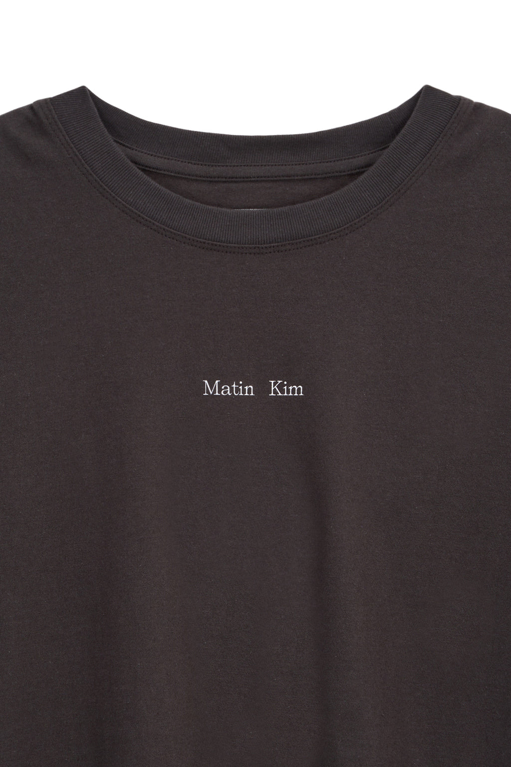Matin Kim - Hangeul Logo Small Archive Top (Charcoal) product image 3 | TRAB K-Fashion Australia