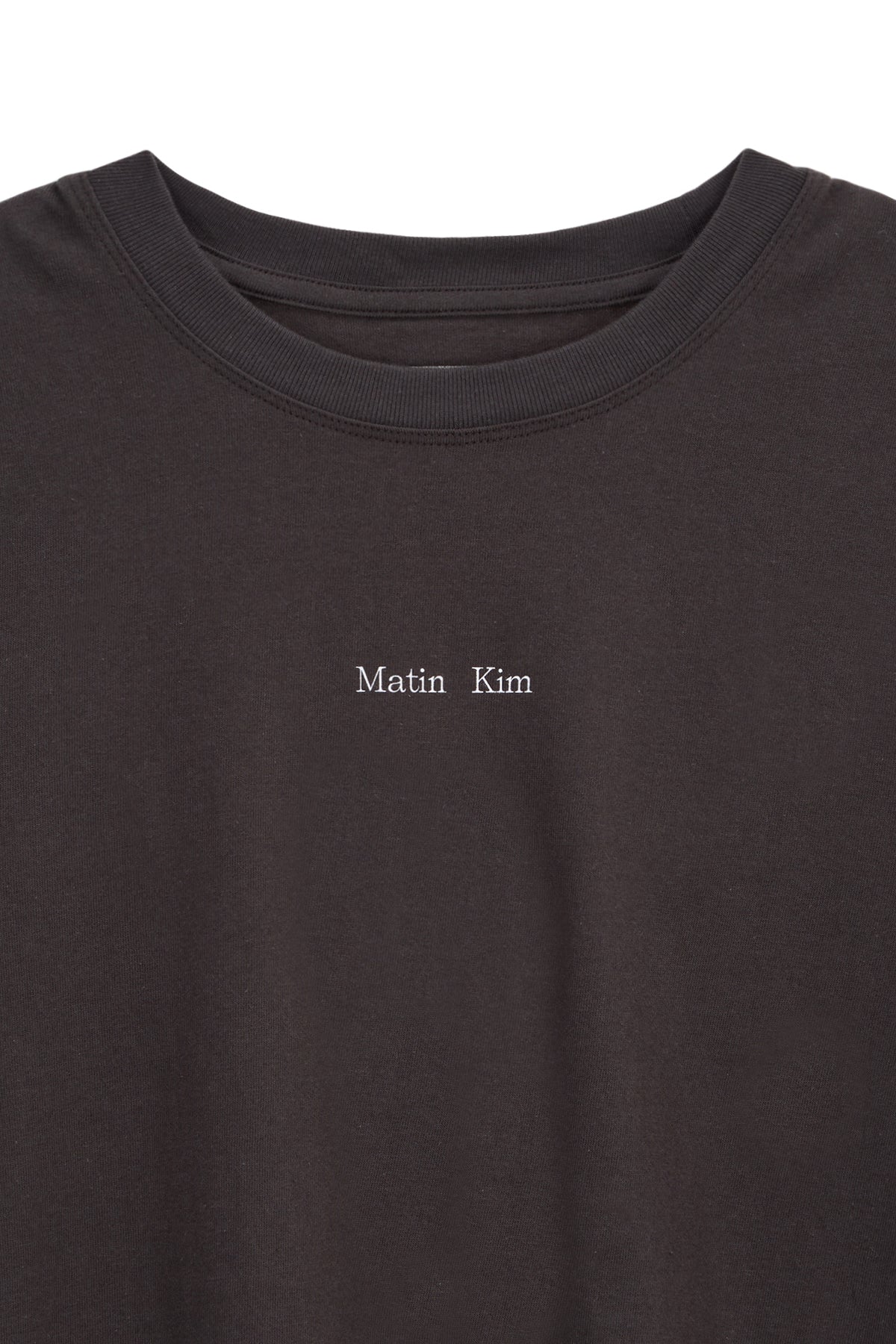 Matin Kim - Hangeul Logo Small Archive Top (Charcoal) product image 3 | TRAB K-Fashion Australia