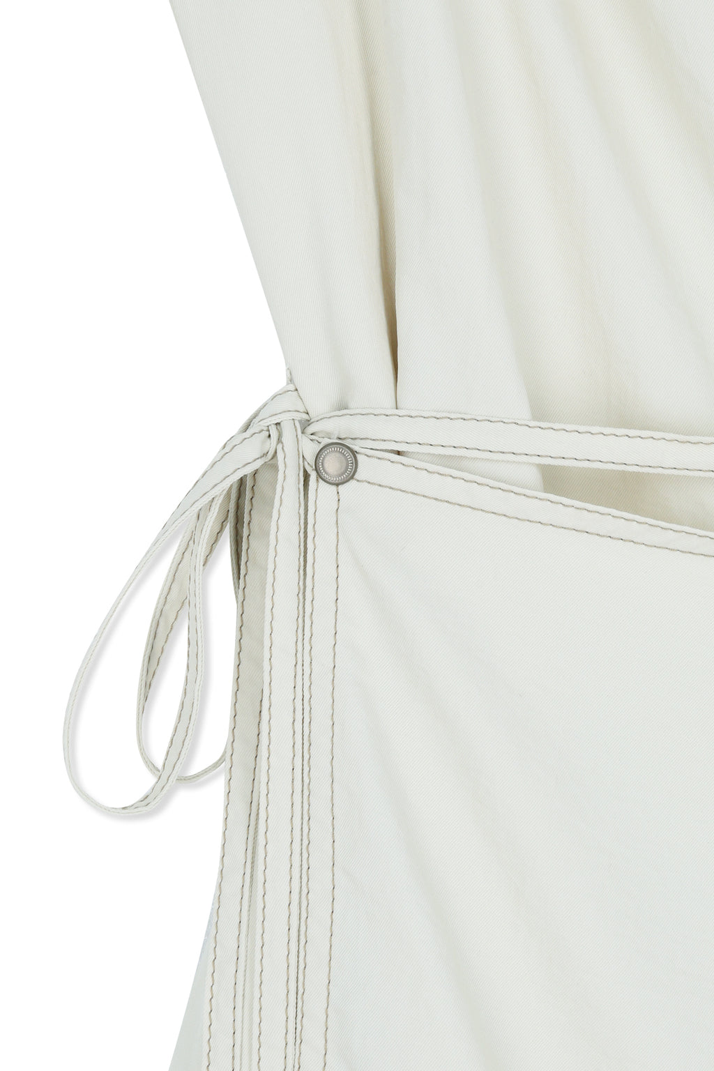 Matin Kim - Sleeveless Wrap Dress (Cream) product image 3 | TRAB K-Fashion Australia
