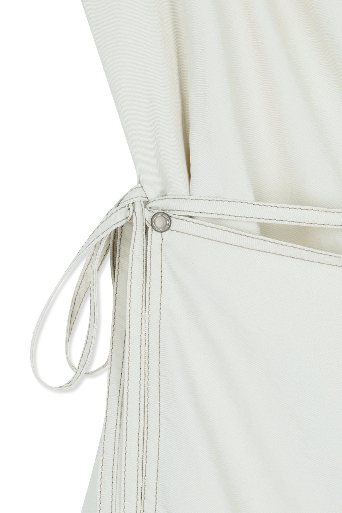 Matin Kim - Sleeveless Wrap Dress (Cream) product image 3 | TRAB K-Fashion Australia