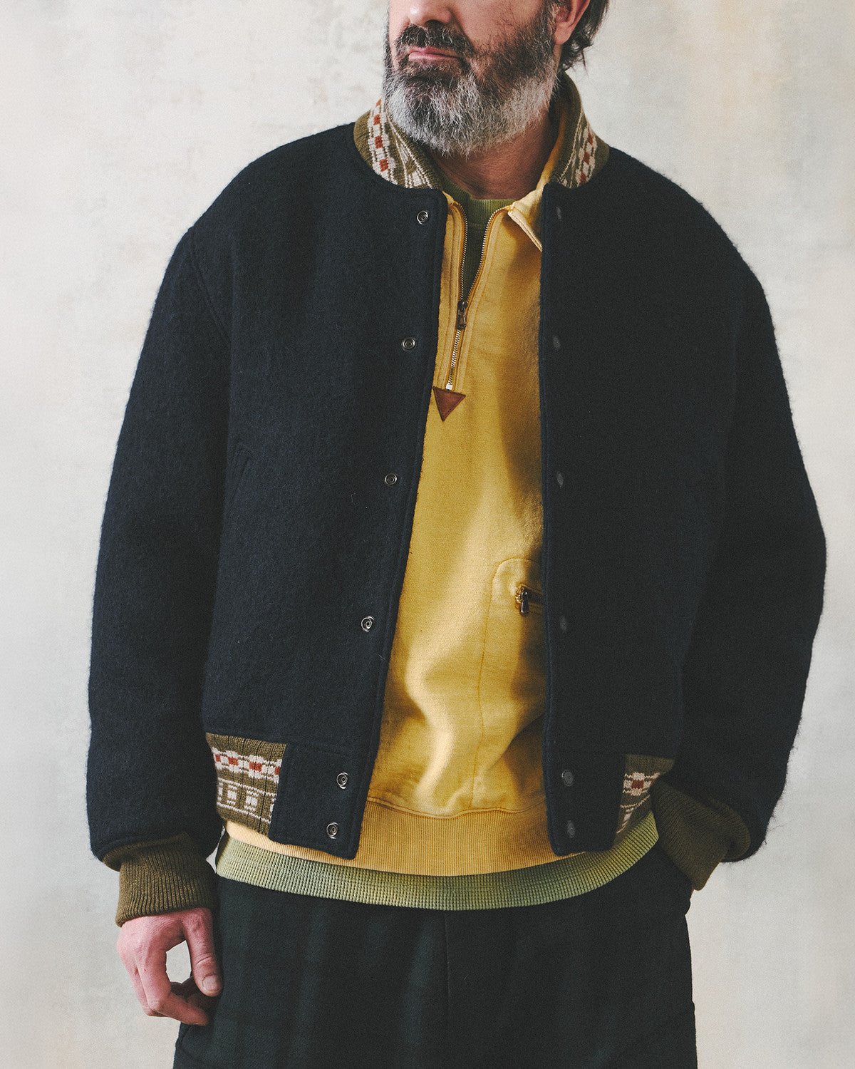 Eastlogue - Teddy Blouson Jumper (Navy) product image 4 | TRAB K-Fashion Australia