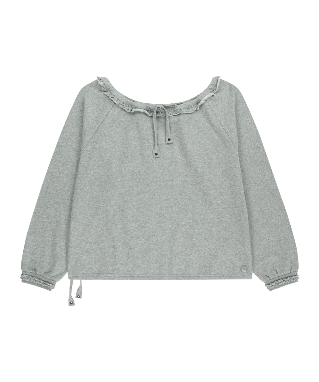Coyseio - Drawstring Long Sleeve (Melange Grey) product image 1 | TRAB K-Fashion Australia