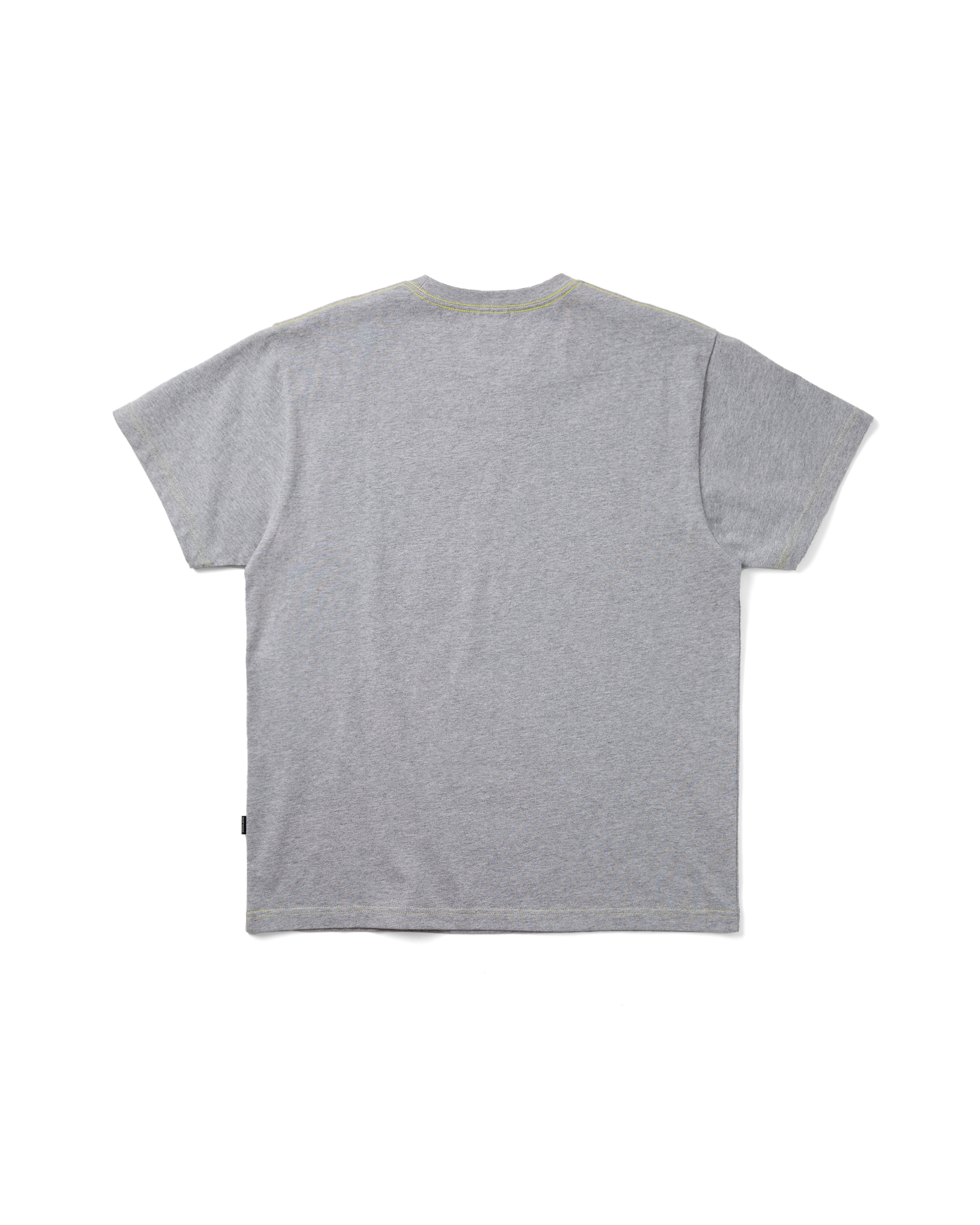 yeseyesee - Contrast Stitch Chain Logo Tee (Grey) product image 2 | TRAB K-Fashion Australia