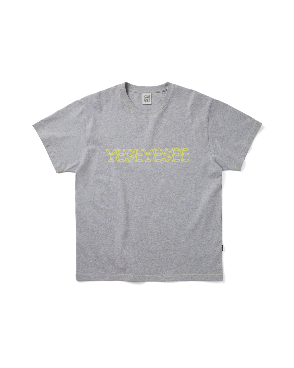yeseyesee - Contrast Stitch Chain Logo Tee (Grey) product image 1 | TRAB K-Fashion Australia