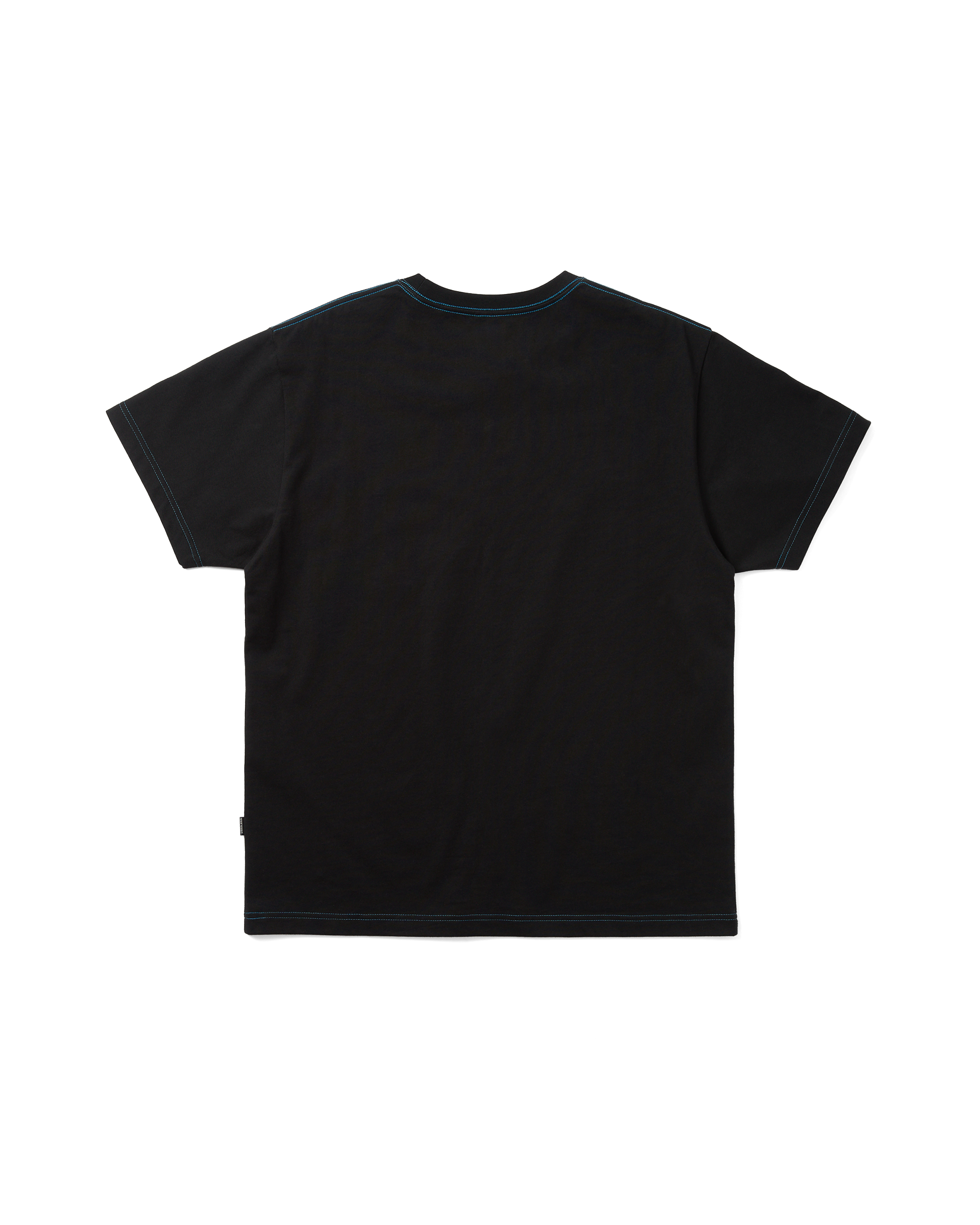 yeseyesee - Contrast Stitch Chain Logo Tee (Black) product image 2 | TRAB K-Fashion Australia