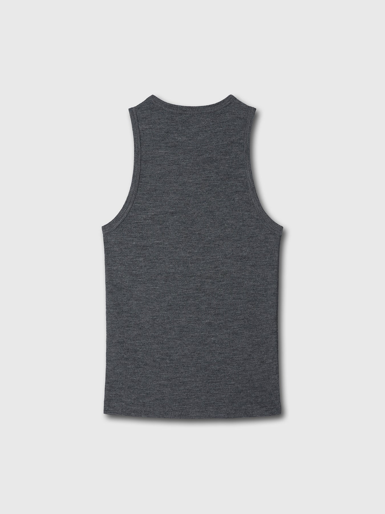 Tonywack - Super Fine Wool Ribbed Sleeveless (Japanese Fabric) (Charcoal) product image 8 | TRAB K-Fashion Australia