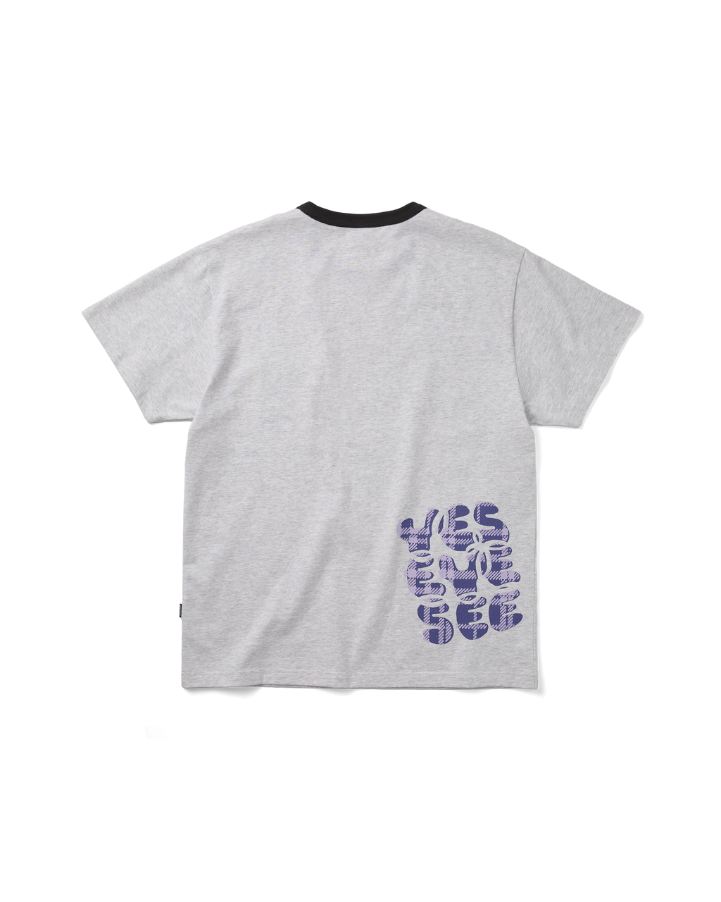 yeseyesee - Plaid C-Logo Tee (Light Grey) product image 1 | TRAB K-Fashion Australia