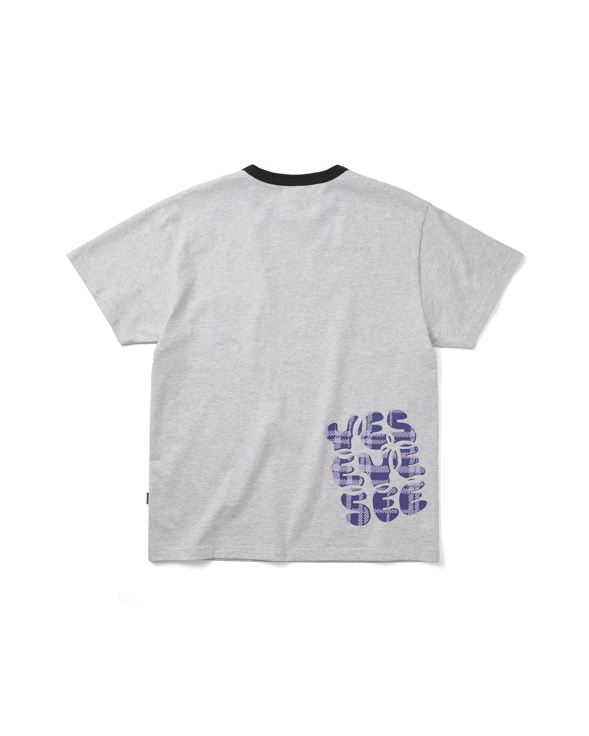 yeseyesee - Plaid C-Logo Tee (Light Grey) product image 1 | TRAB K-Fashion Australia