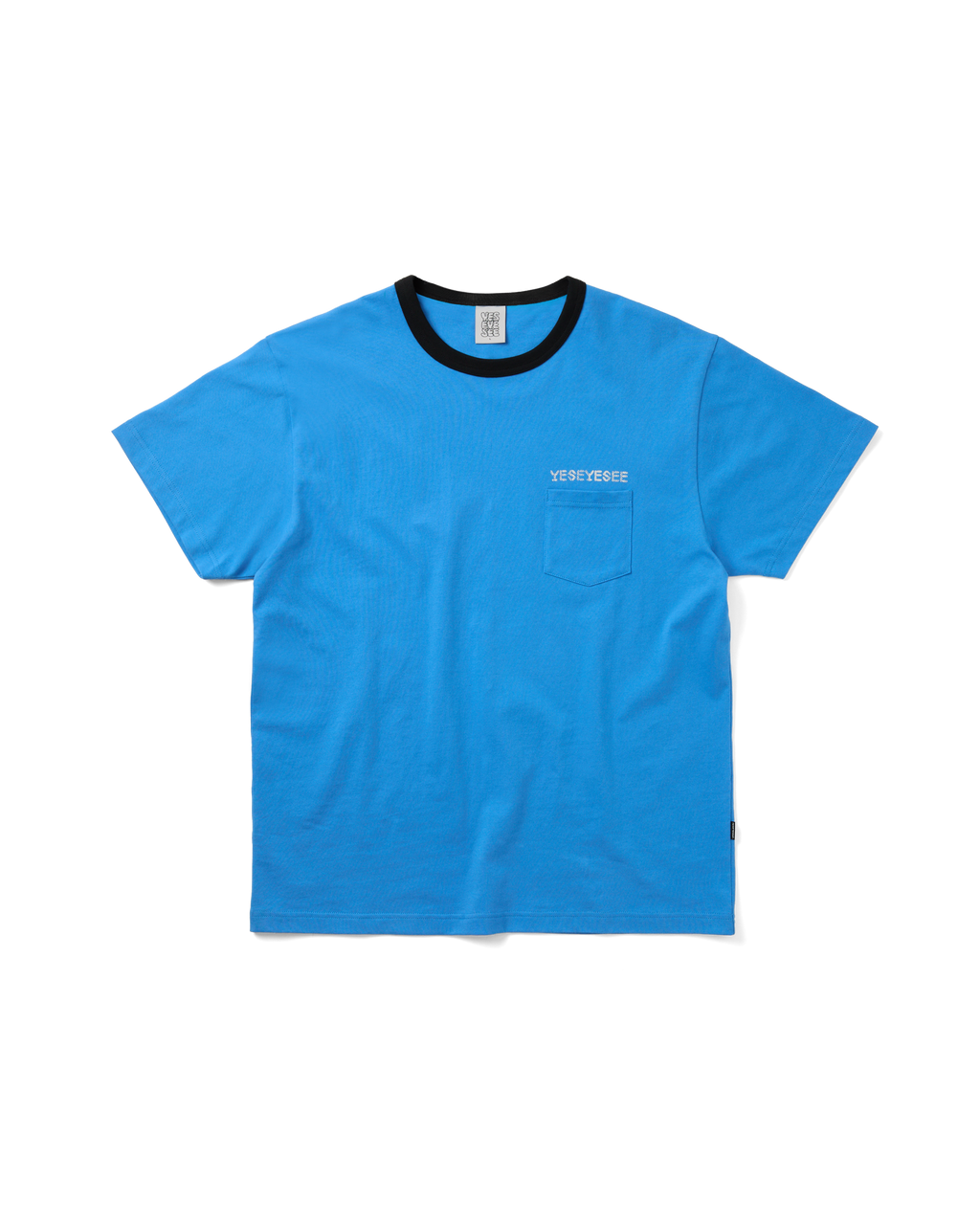 yeseyesee - Plaid C-Logo Tee (Sky Blue) product image 2 | TRAB K-Fashion Australia
