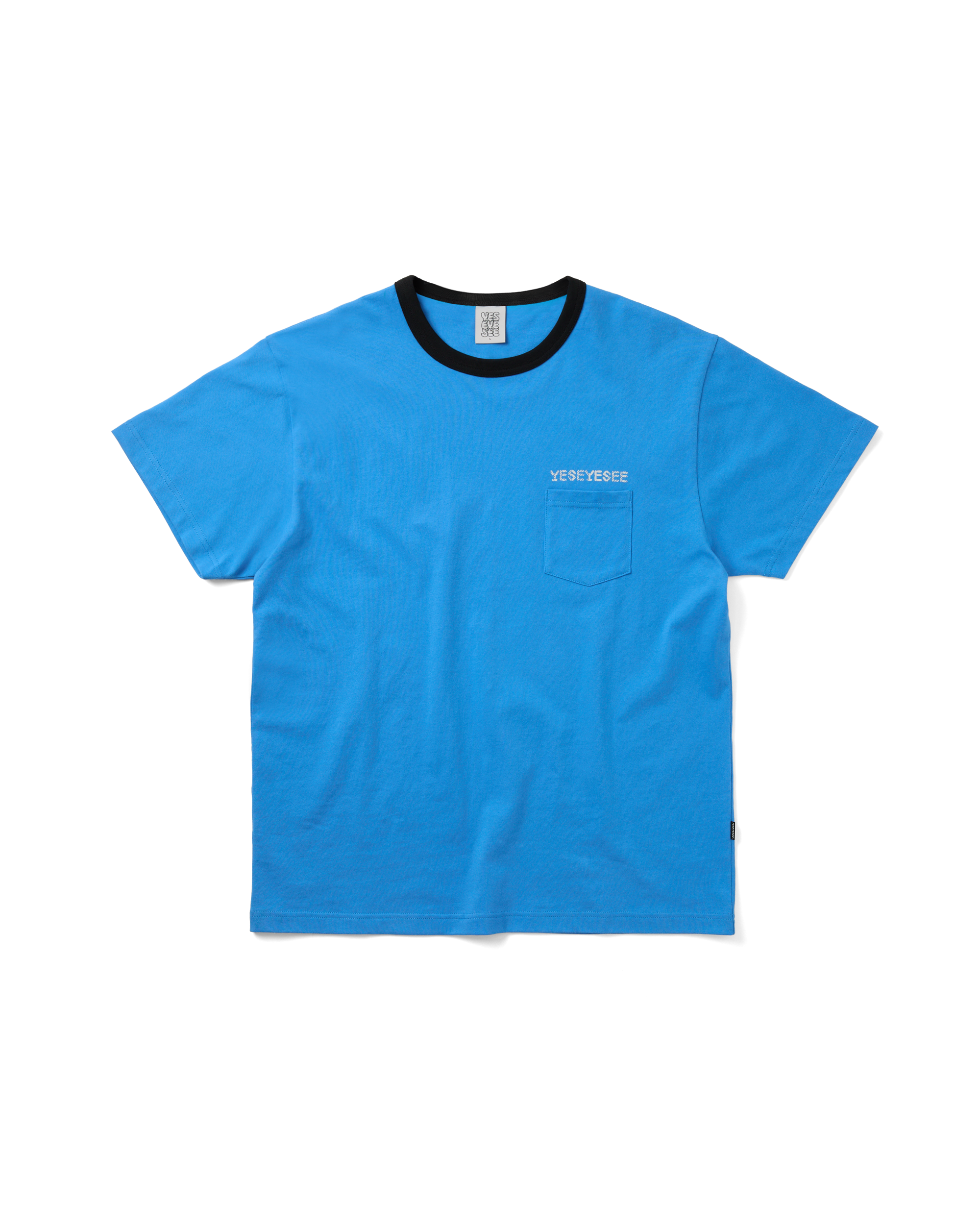 yeseyesee - Plaid C-Logo Tee (Sky Blue) product image 2 | TRAB K-Fashion Australia