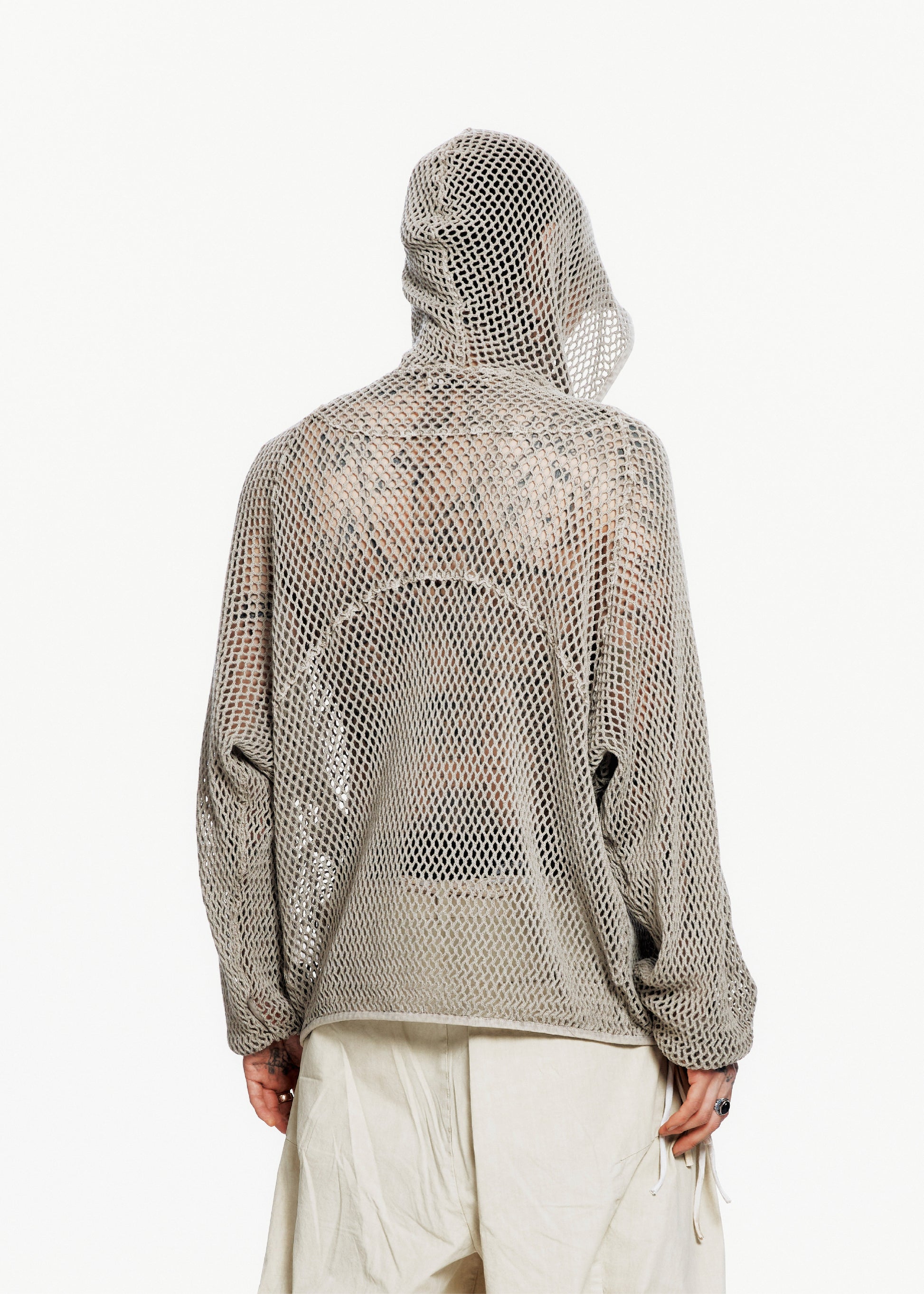 Hyein Seo - Washed Mesh Hoodie (Moss Beige) product image 1 | TRAB K-Fashion Australia