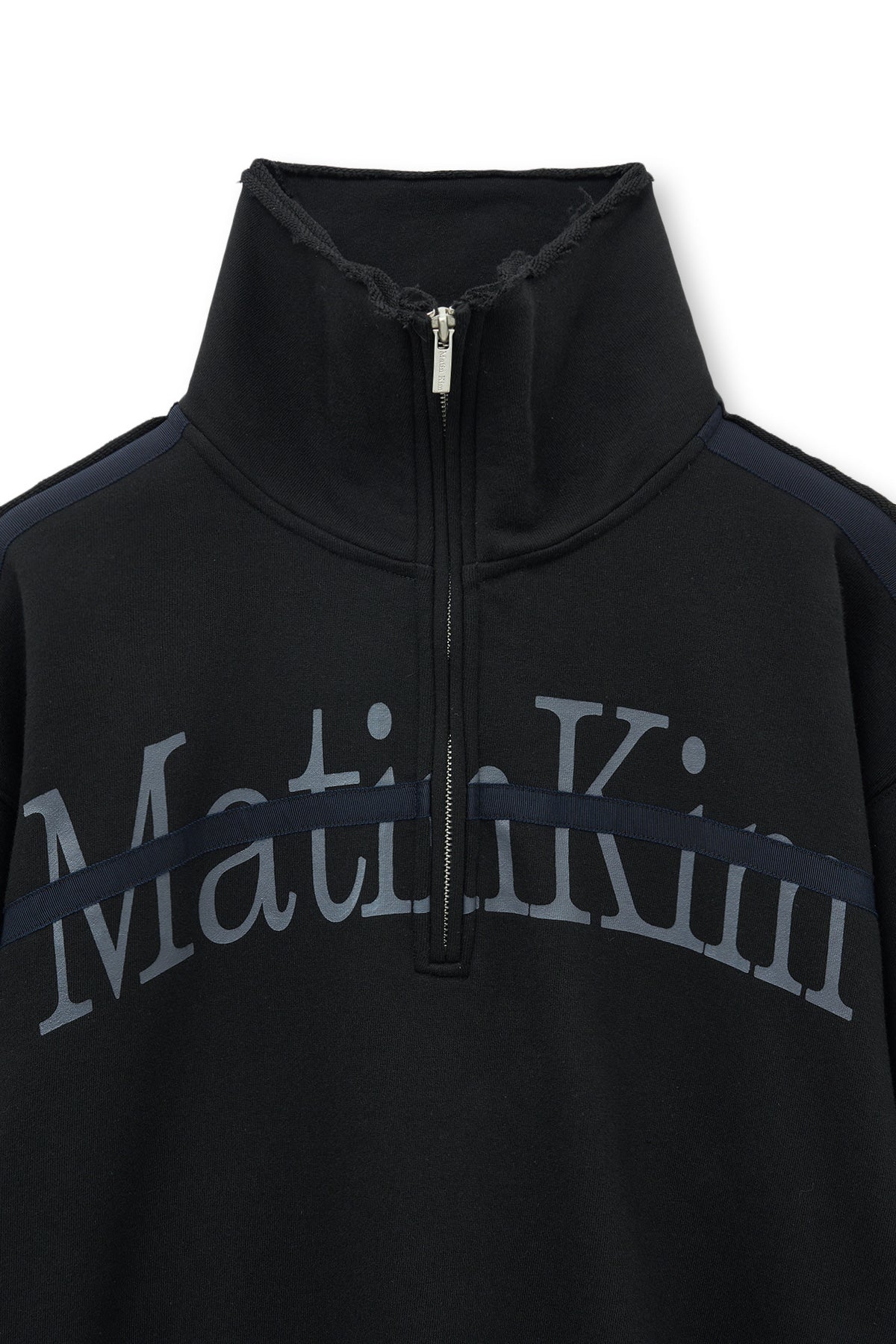 Matin Kim - Cut Out Half Zip Sweatshirt (Black) product image 4 | TRAB K-Fashion Australia