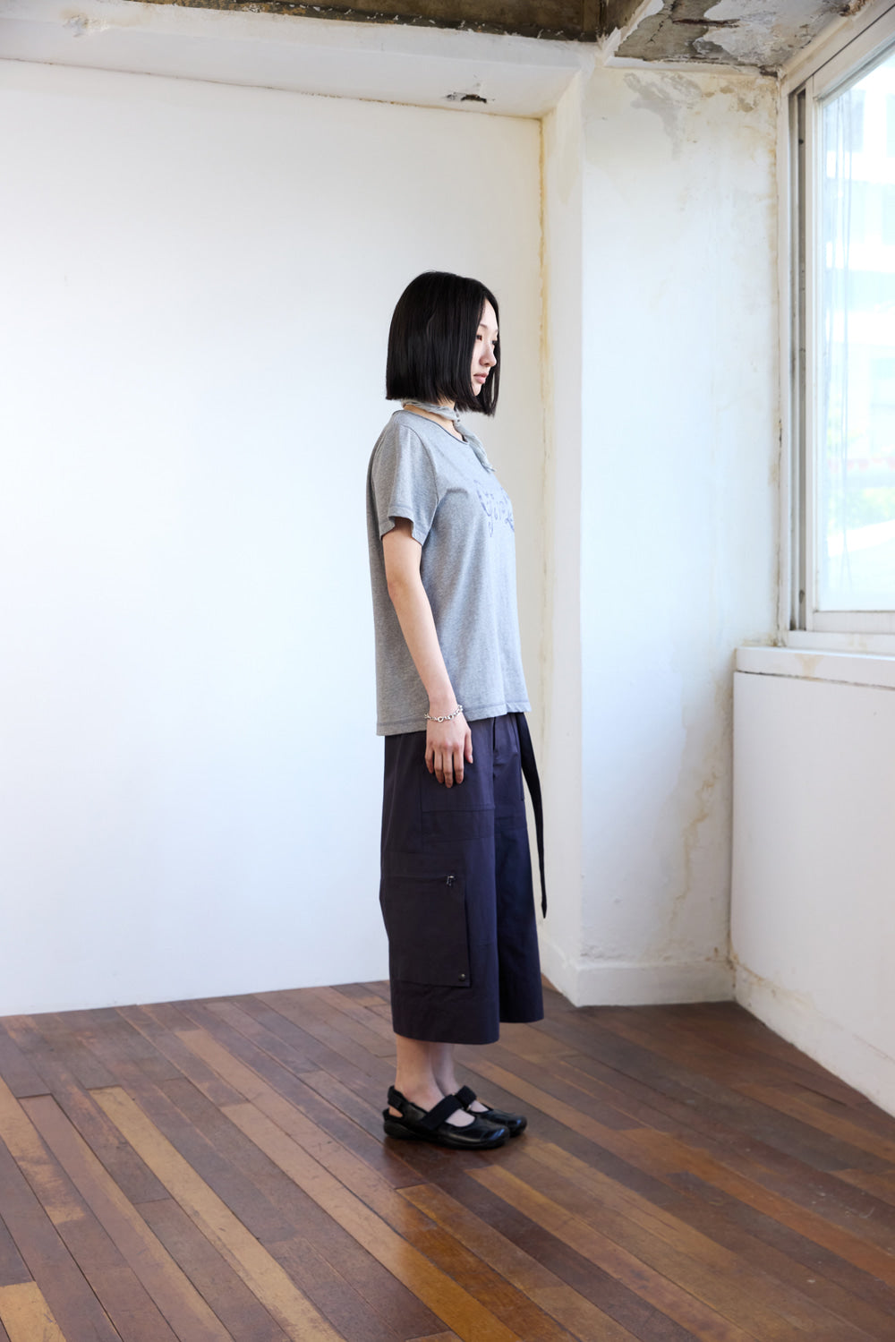 Hatchingroom - Roll Up Fatigue Shorts (Dark Purple) product image 13 | TRAB K-Fashion Australia